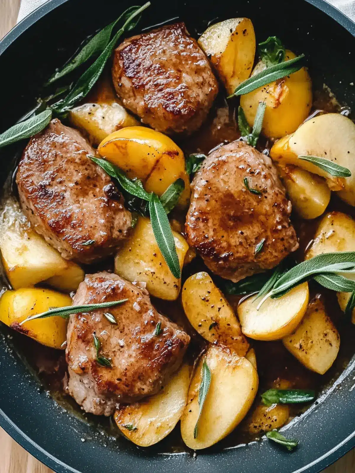 Pork Medallions with Apples Quick, Sweet, and Savory Dinner! 2 Pork Medallions with Apples