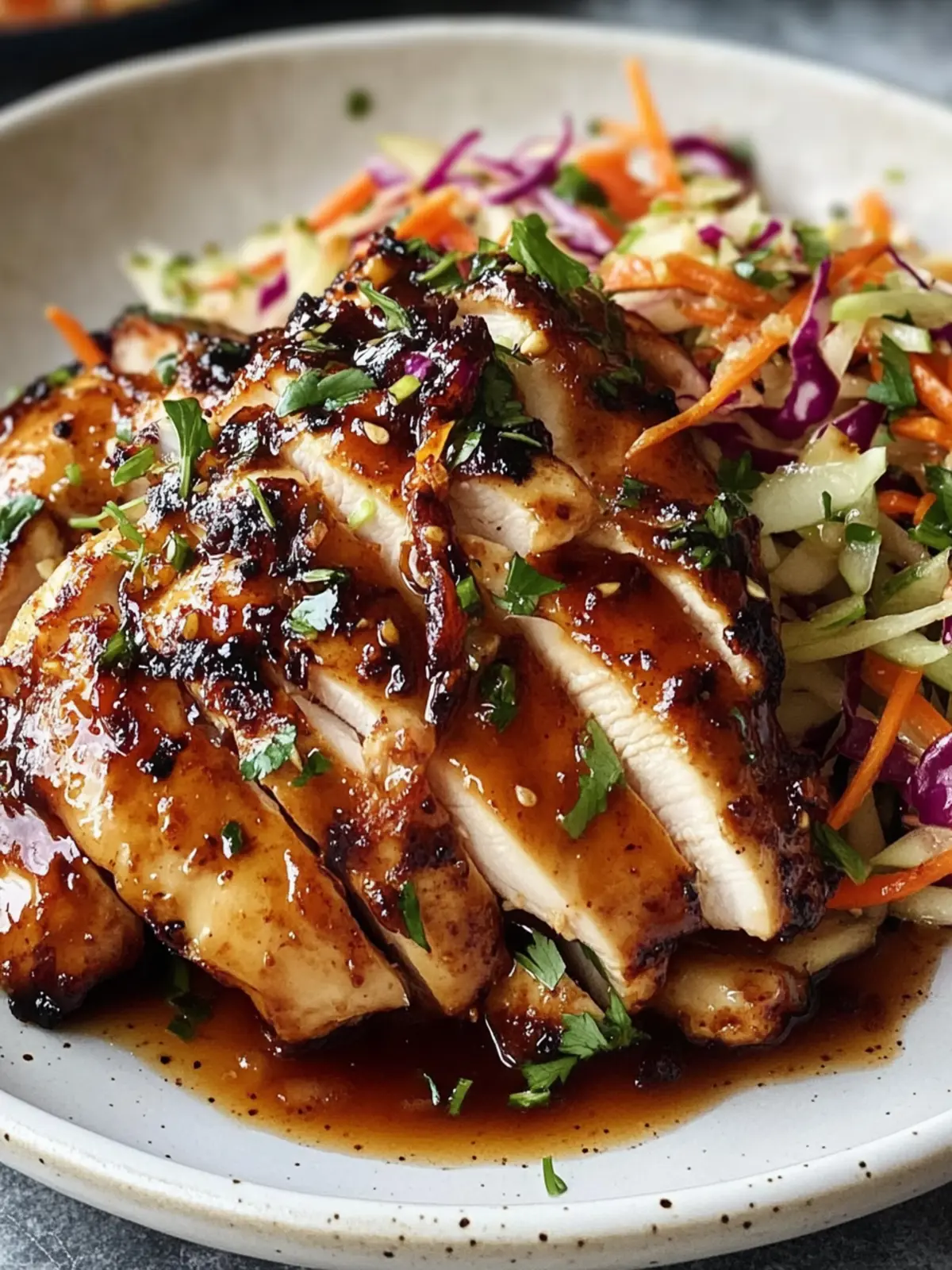 Sticky Apple Cider Chicken with Crisp Autumn Slaw Shines Bright 2 Sticky Apple Cider Chicken with Crisp Autumn Slaw Shines