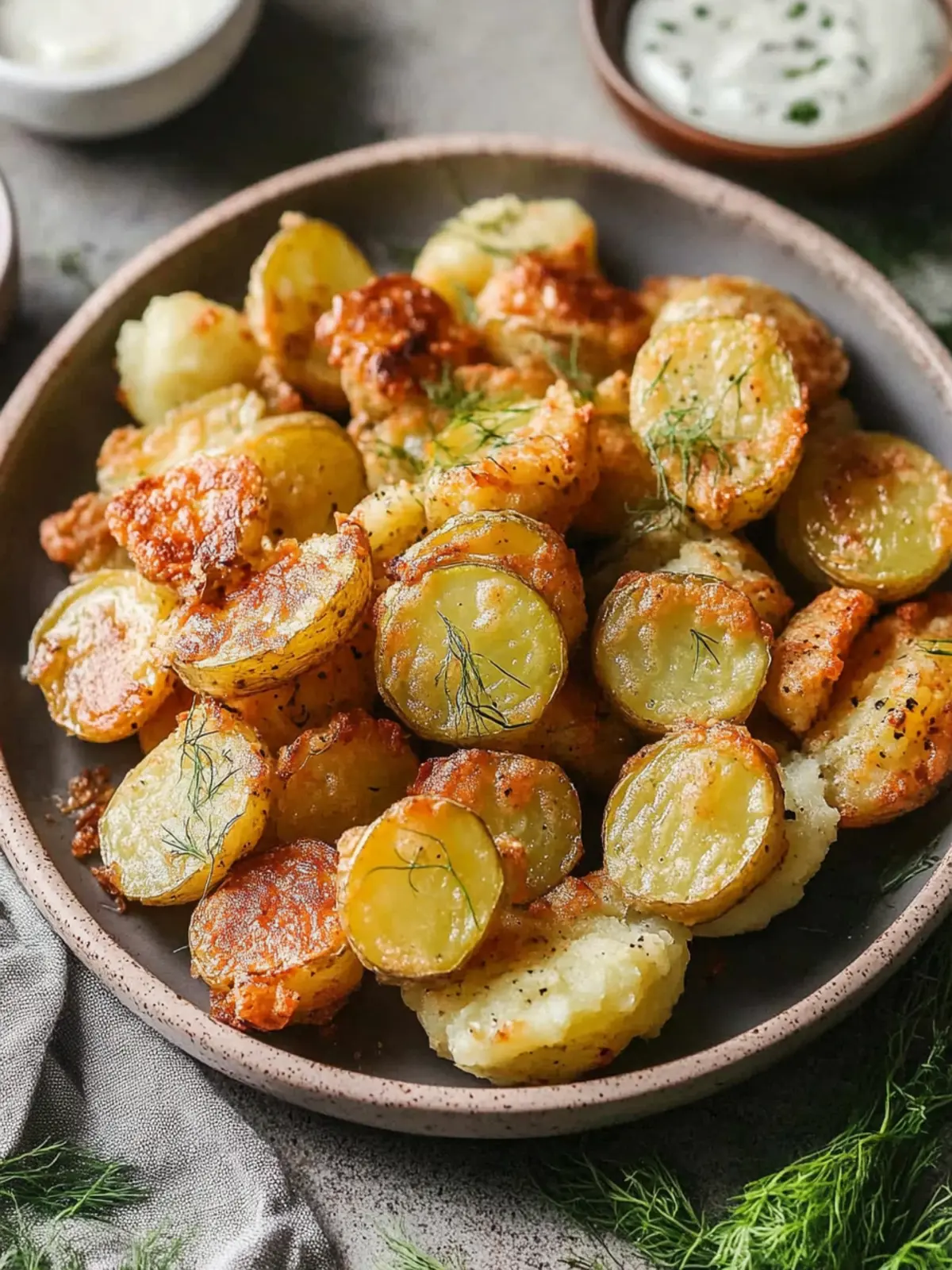Crispy Dill Pickle Air Fryer Smashed Potatoes You ll Crave 2 Crispy Dill Pickle Air Fryer Smashed Potatoes