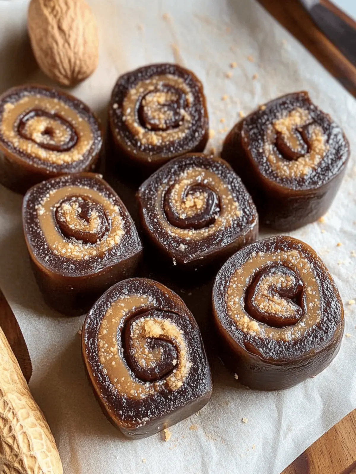 Decadent No Bake Chocolate and Peanut Butter Date Caramel Rolls 2 No Bake Chocolate and Peanut Butter Date Caramel Rolls