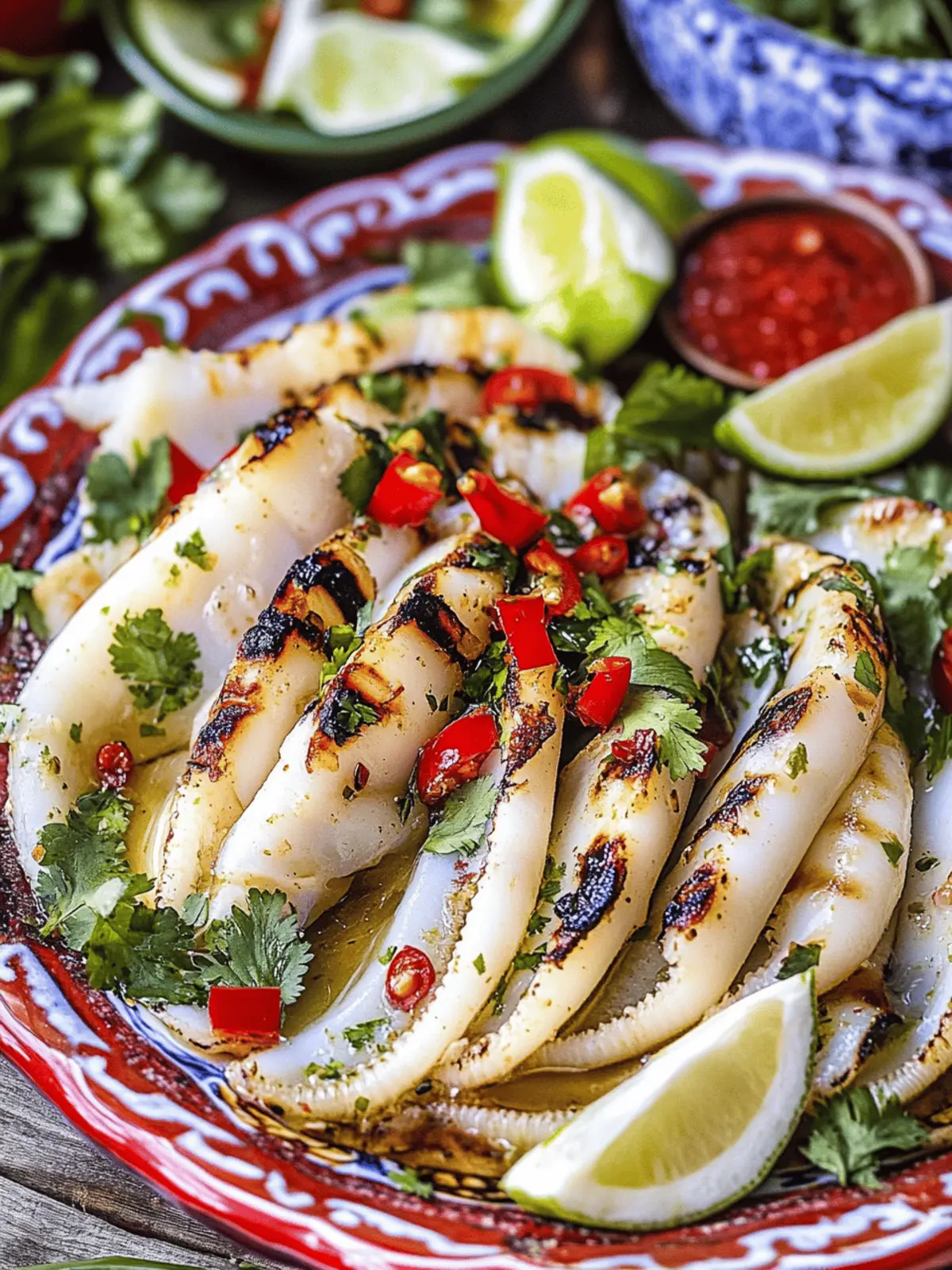 Irresistible Thai Grilled Squid with Zesty Dipping Sauce 3 Thai Grilled Squid