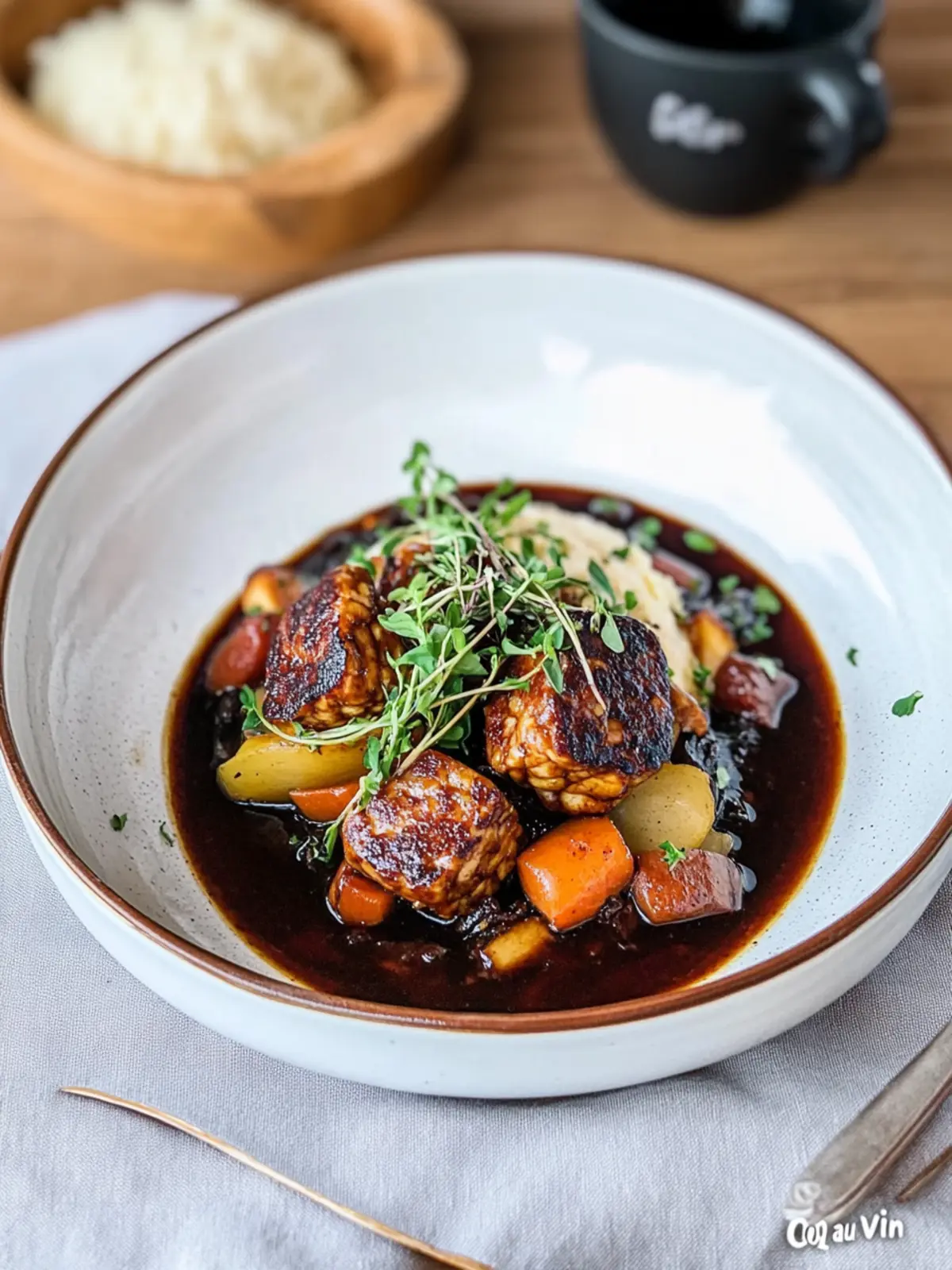 Vegan Tempeh Coq au Vin for Cozy Gourmet Nights 3 Vegan Tempeh Coq au Vin