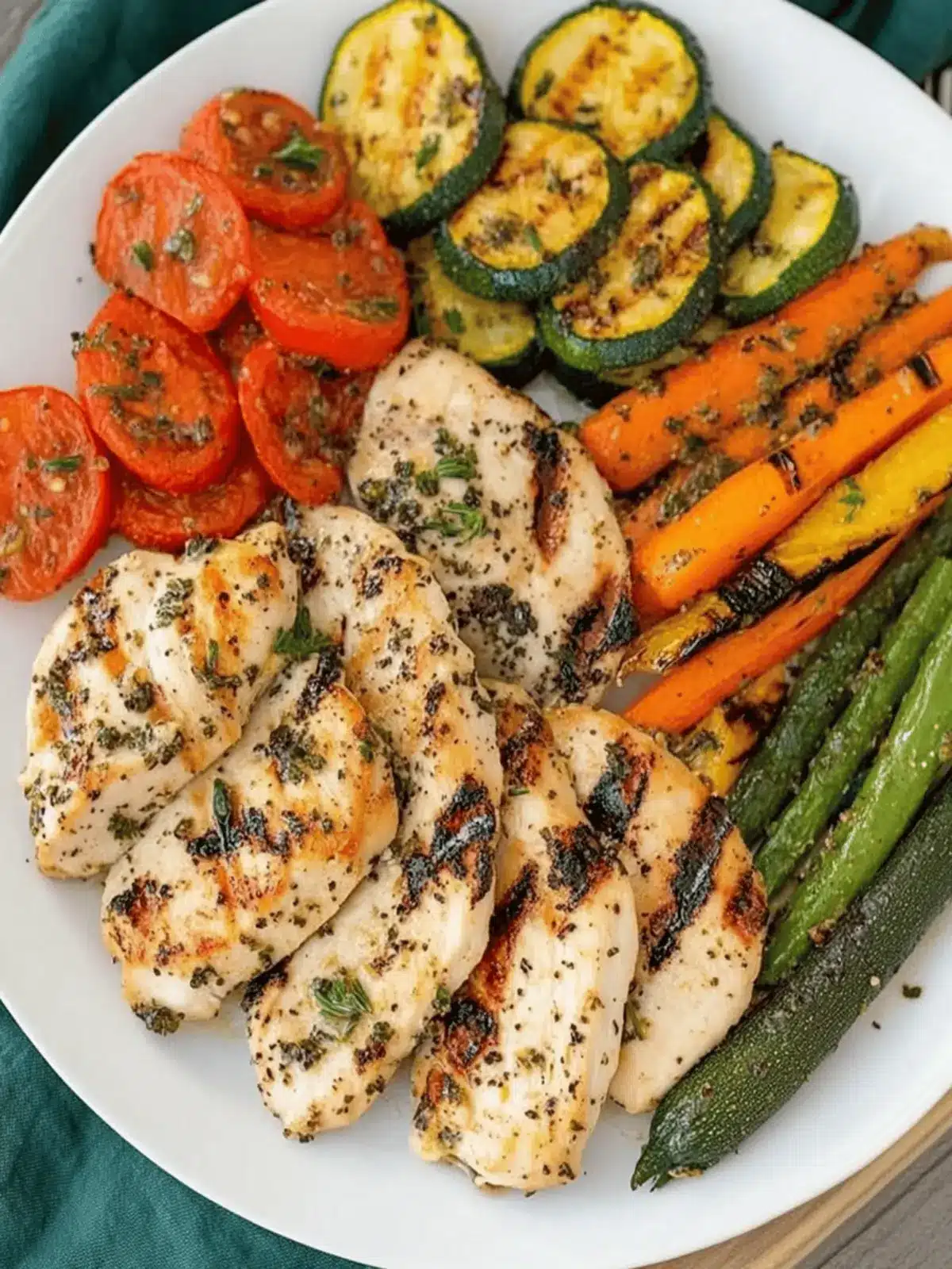 Grilled Garlic and Herb Chicken and Veggies in 20 Minutes! 3 Grilled Garlic and Herb Chicken and Veggies