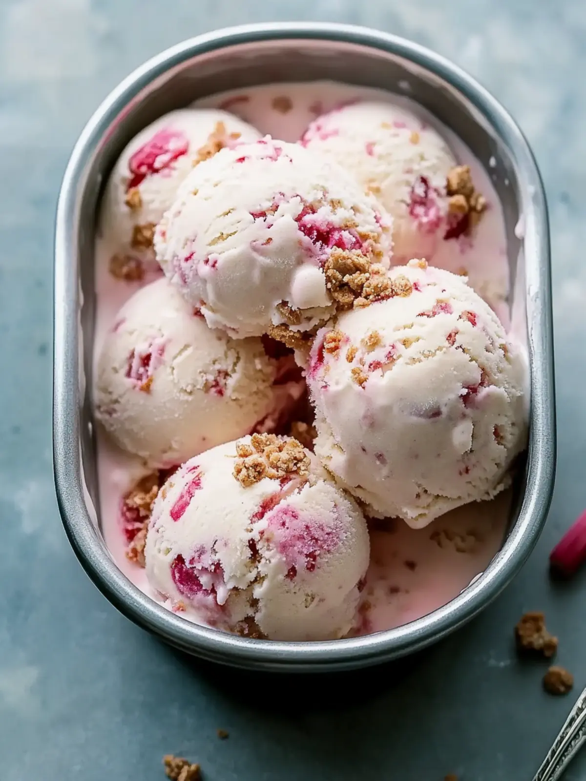 Homemade Delicious Rhubarb Crumble Ice Cream to Savor 3 Delicious Rhubarb Crumble Ice Cream