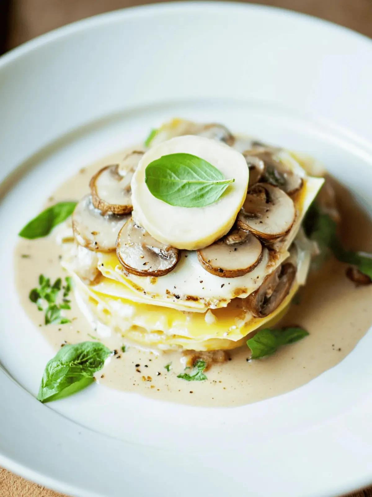 Savory Open Lasagne with Mushrooms: A Cozy Comfort Dish 3 Open lasagne with mushrooms