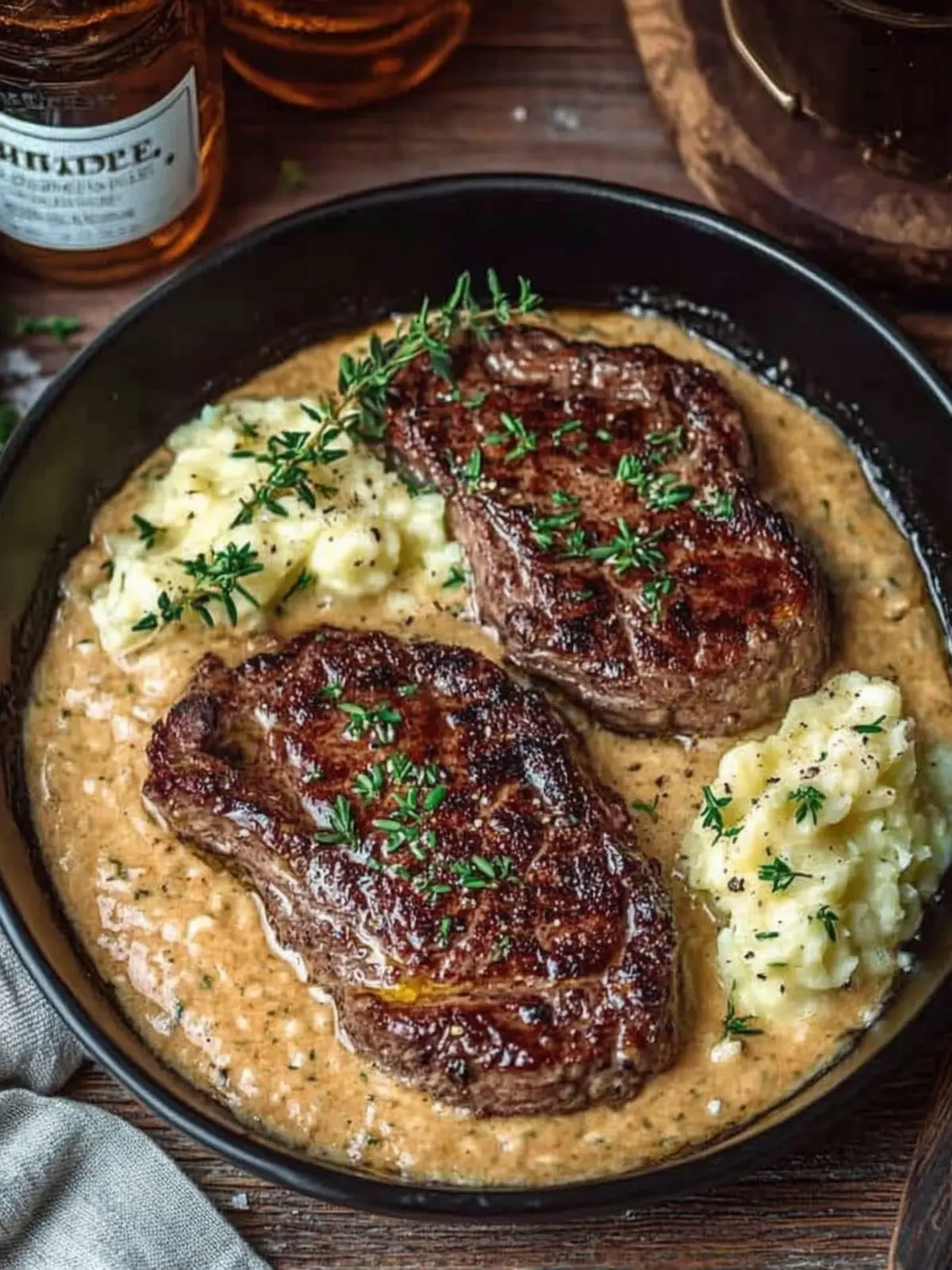 Savory Gaelic Irish Steaks with Whiskey Cream and Colcannon Delight 4 Gaelic Irish Steaks with Whiskey Cream and Colcannon