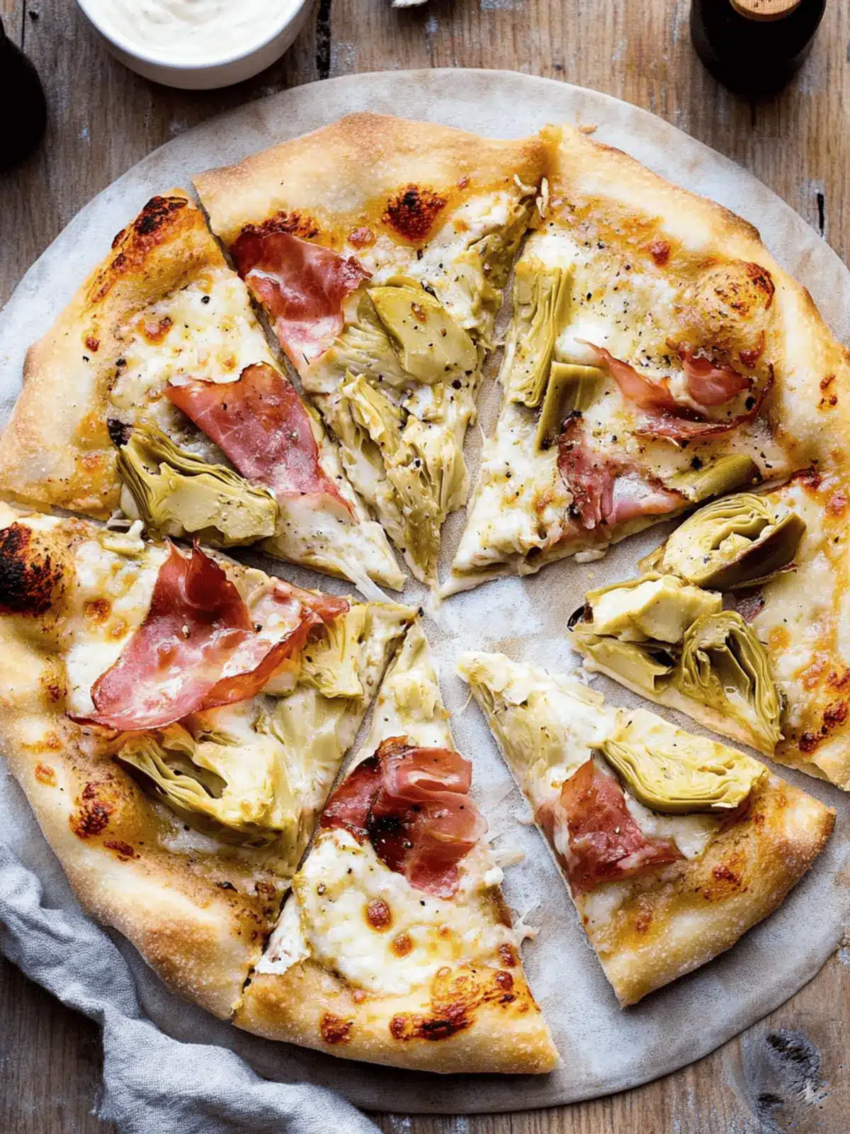 Cheesy Artichoke Pizza with Prosciutto Cotto You'll Crave 2 Cheesy Artichoke Pizza with Prosciutto Cotto