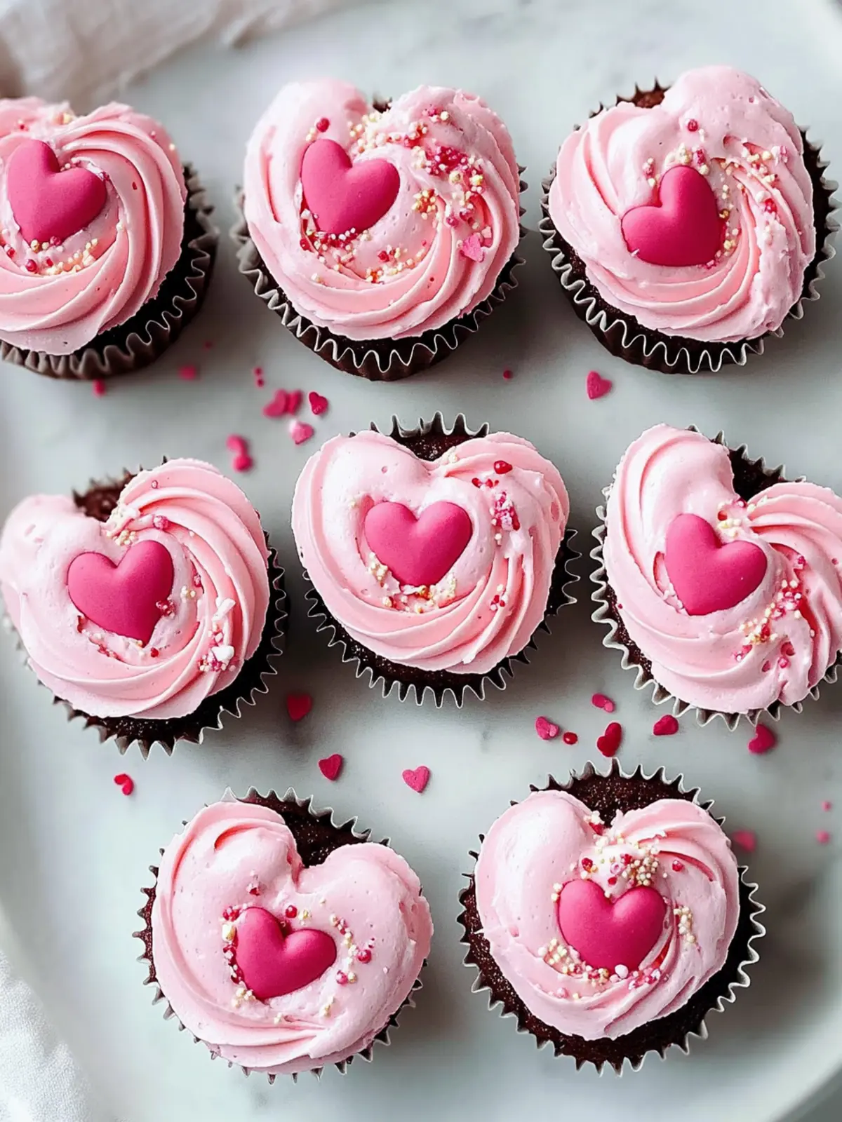 Heart-Shaped Cupcakes Made Easy with Foil Magic 4 Heart-Shaped Cupcakes