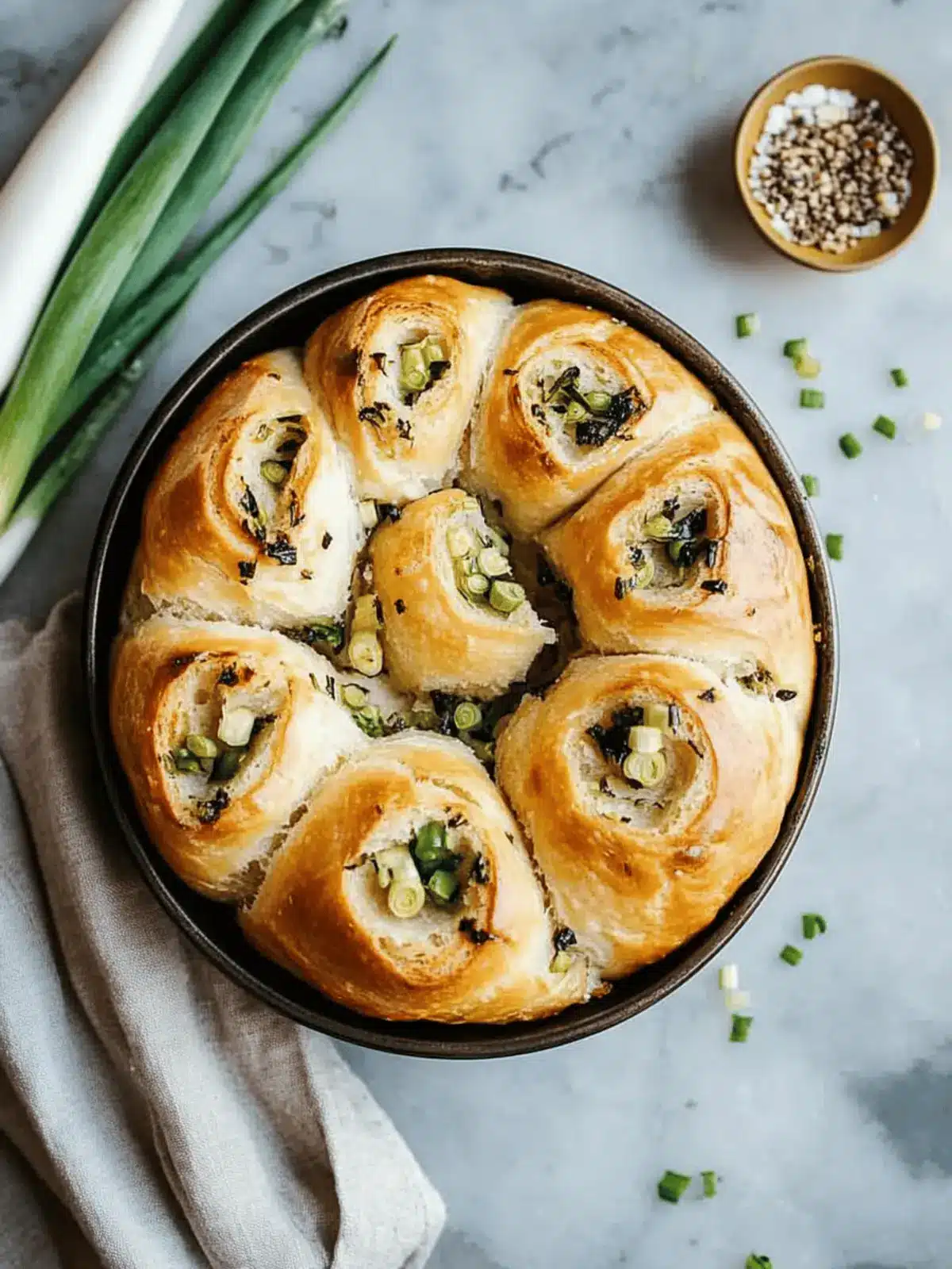 Scallion Pull-Apart Bread That Will Wow Your Guests 4 scallion pull-apart bread