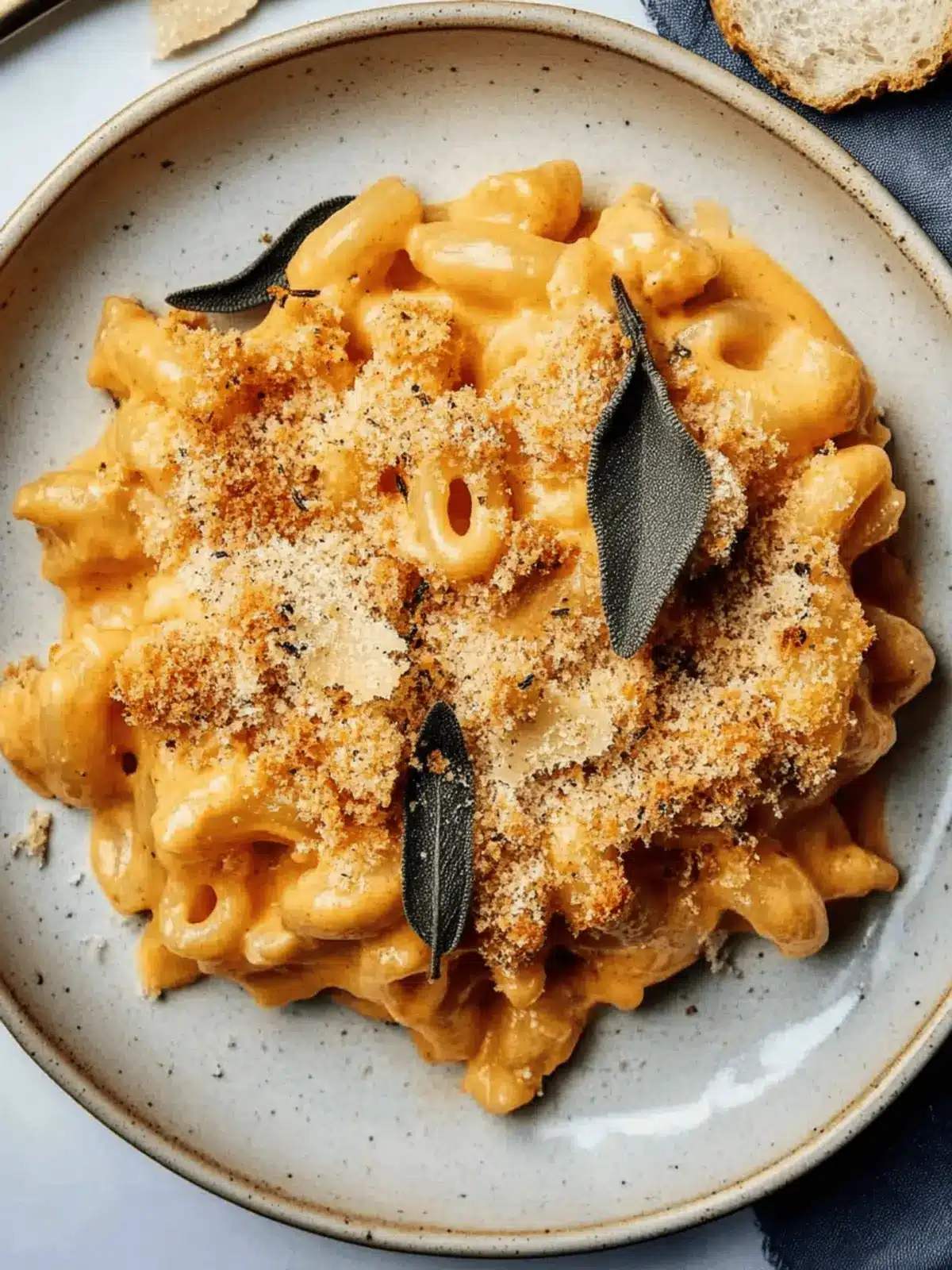 Creamy Pumpkin Mac and Cheese with Savory Brown Butter Breadcrumbs 3 Creamy Pumpkin Mac and Cheese with Brown Butter Sage Breadcrumbs
