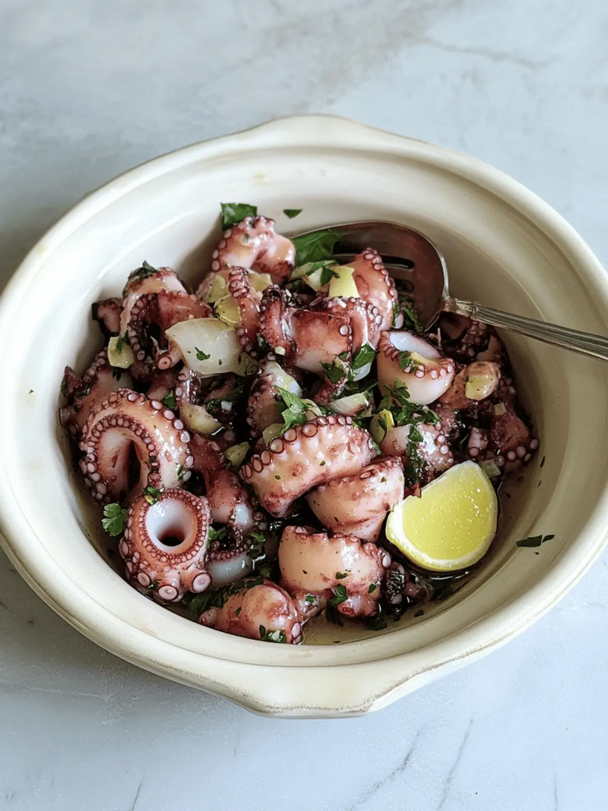 Delightful Marinated Octopus - Authentic Insalata di Polpo Recipe 3 Marinated octopus insalata di polpo