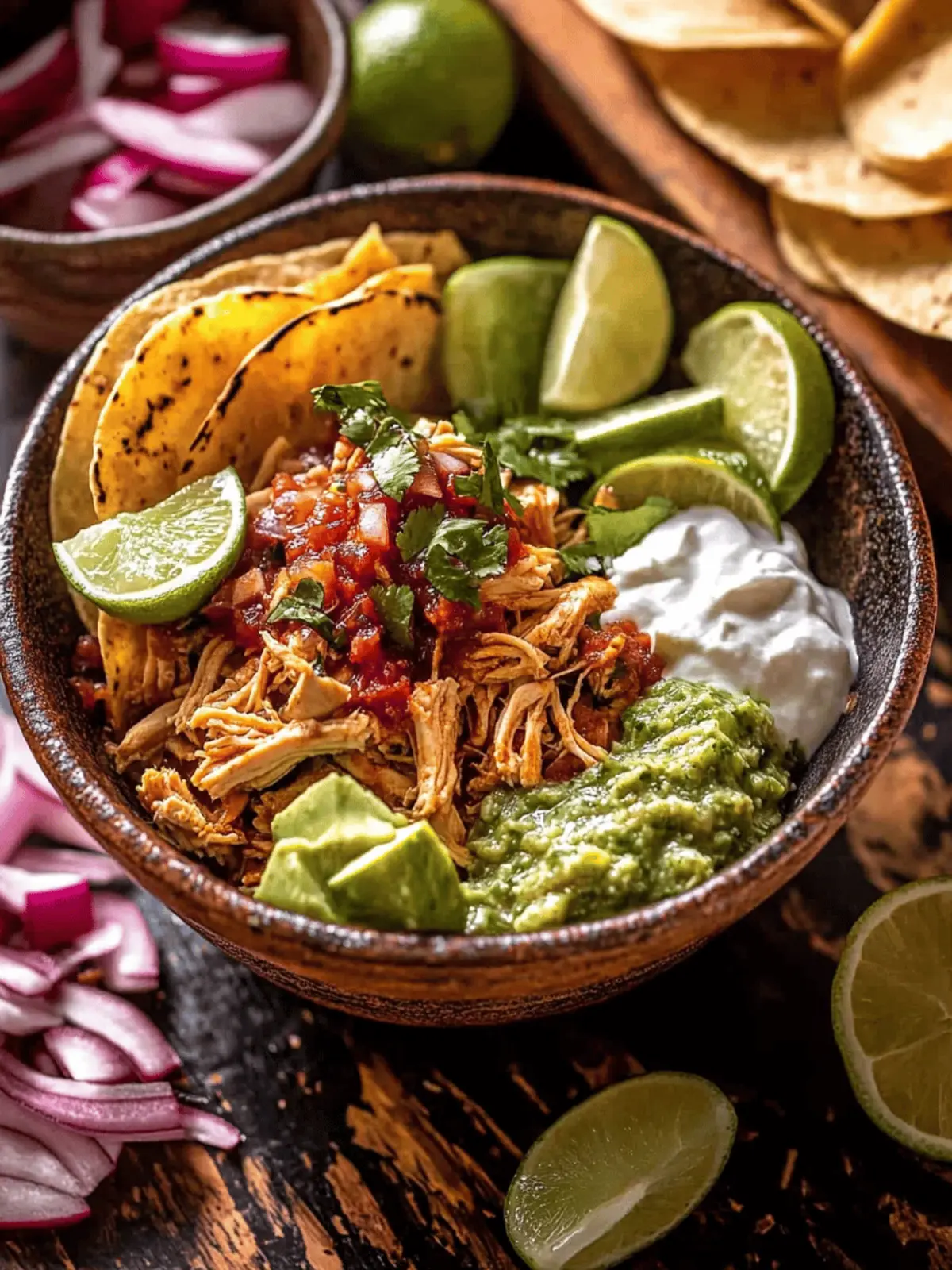 Crockpot Salsa Verde Chicken Tortilla Bowl for Busy Nights 2 Crockpot Salsa Verde Chicken Tortilla Bowl.