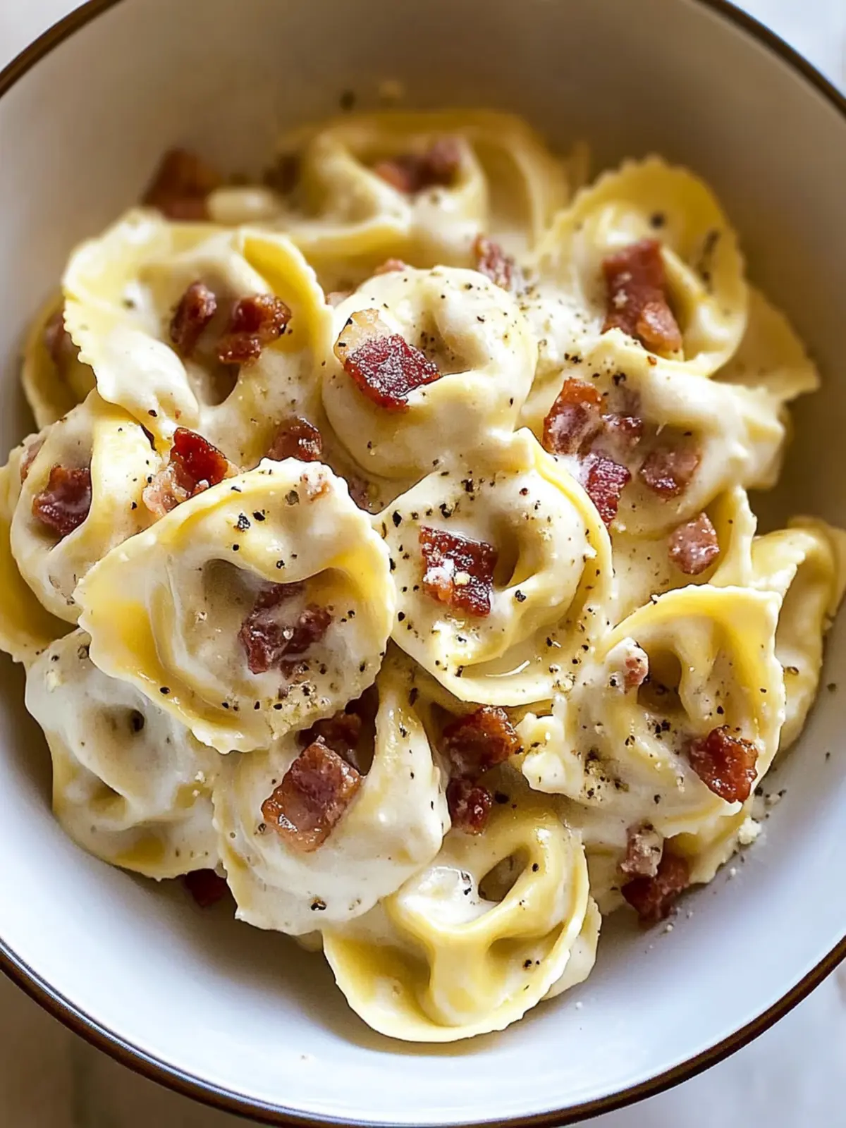Creamy Indulgent Bacon Cream Cheese Tortellini You ll Love 2 Indulgent Bacon Cream Cheese Tortellini