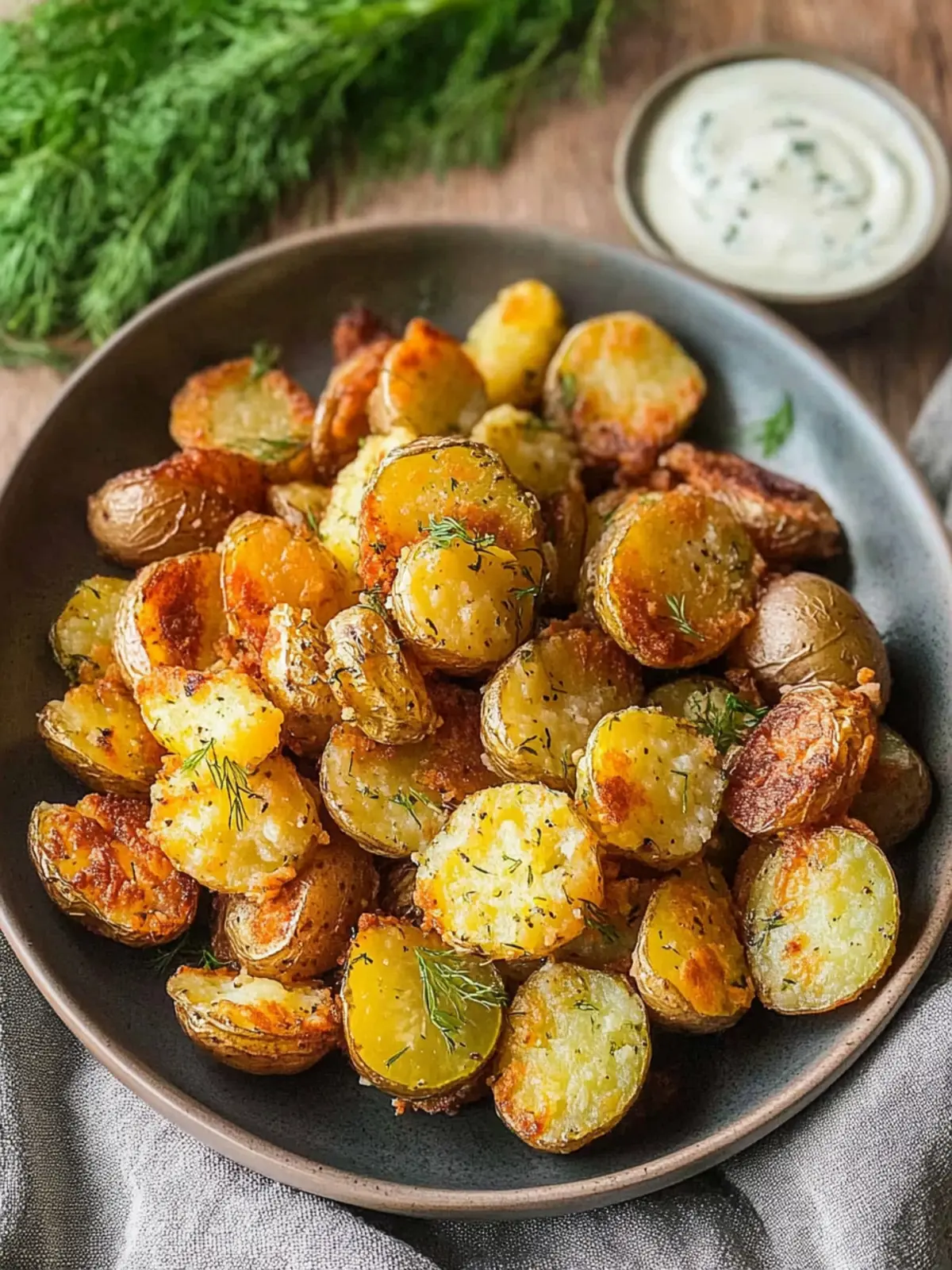 Crispy Dill Pickle Air Fryer Smashed Potatoes You ll Crave 4 Crispy Dill Pickle Air Fryer Smashed Potatoes