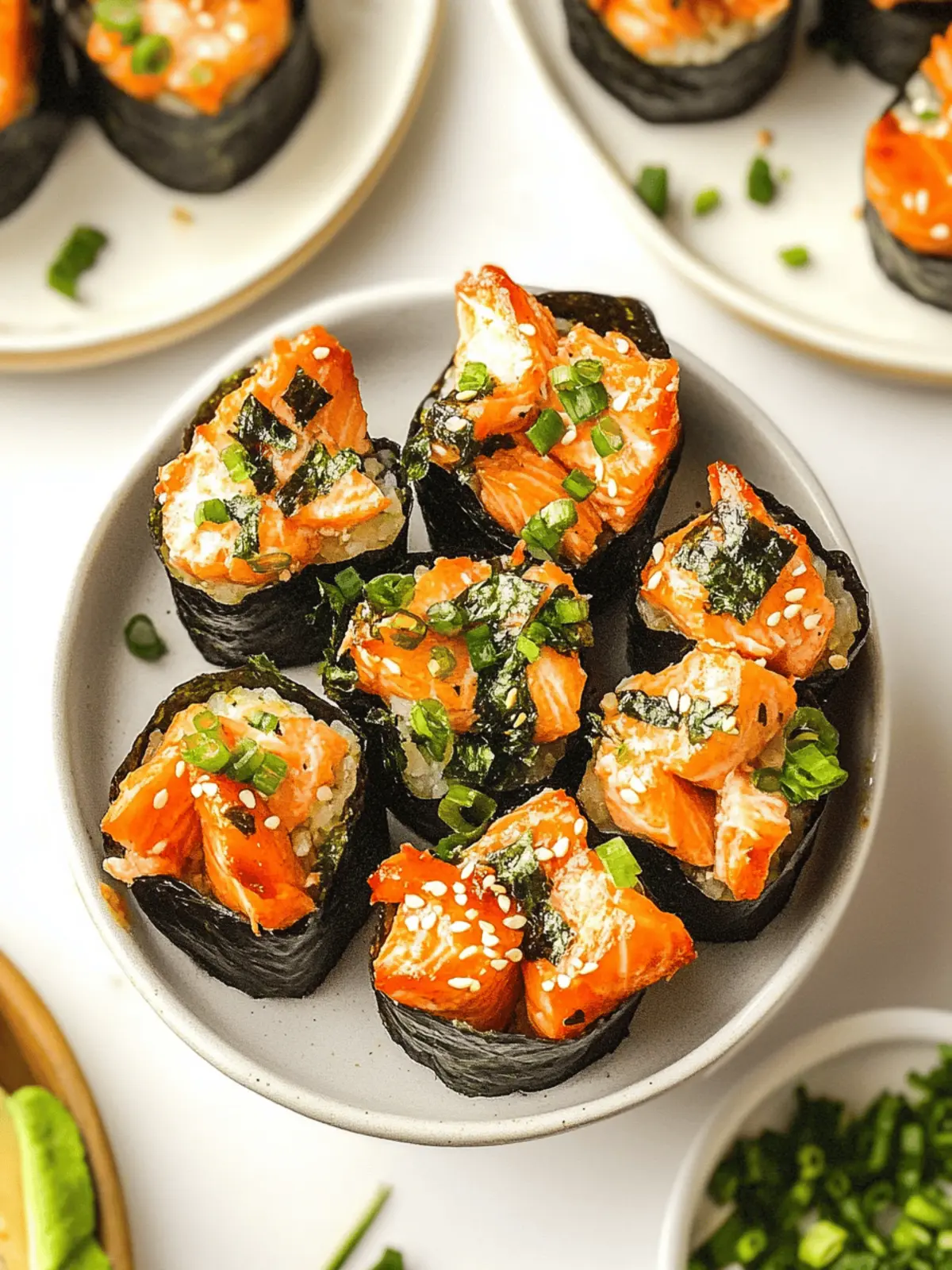 Easy Baked Salmon Sushi Cups - Your New Viral Snack Sensation 3 Easy Baked Salmon Sushi Cups (Viral Recipe)