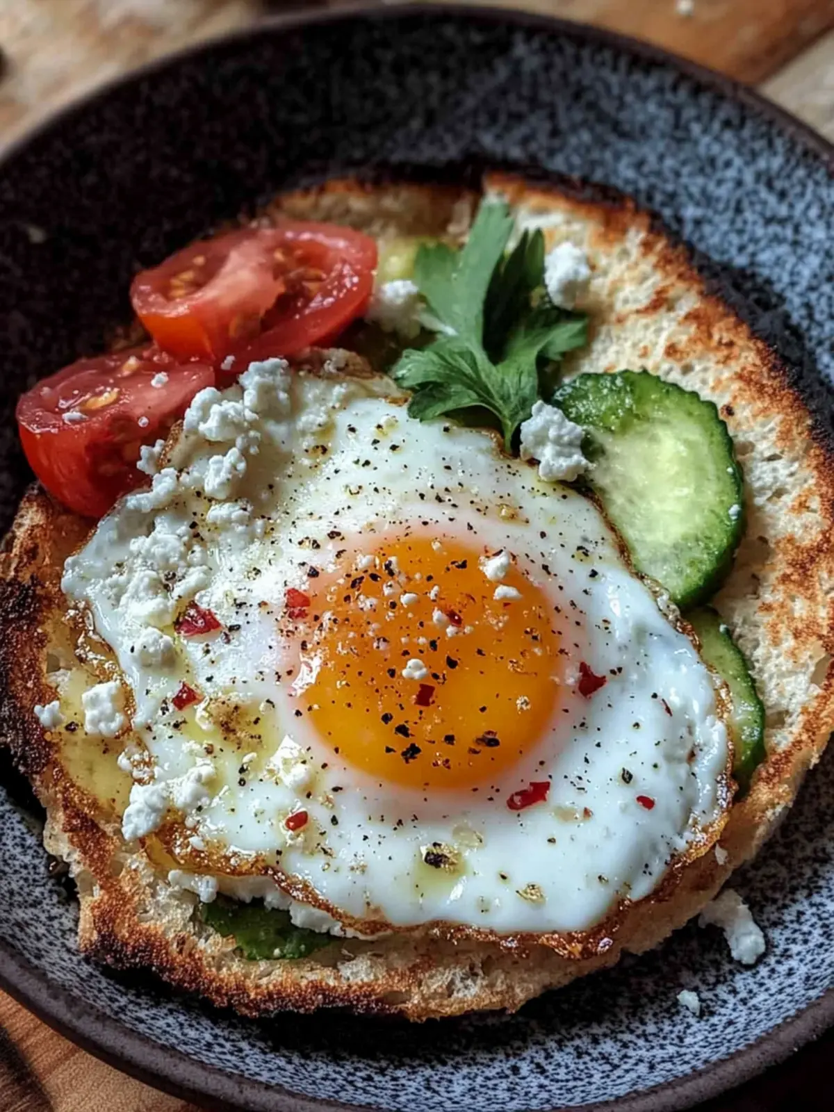 Delicious Feta Fried Eggs with Crispy Edges for Breakfast Bliss 2 Feta Fried Eggs