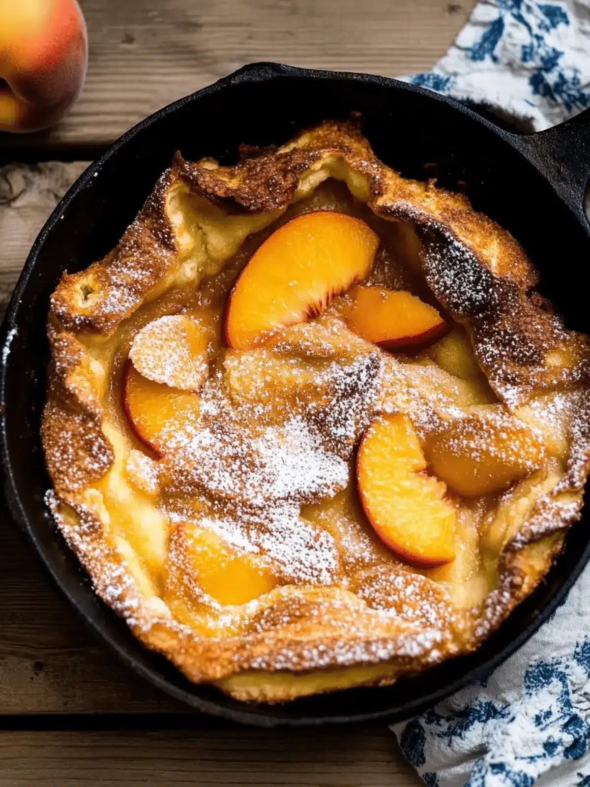 Cinnamon Sugar Peach Dutch Baby Your Must-Try Summer Treat 4 cinnamon sugar peach dutch baby