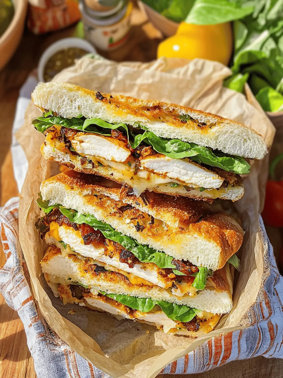 Crispy Chicken & Spicy Cheddar Focaccia Sandwich Delight 3 Crispy Chicken & Spicy Cheddar Focaccia Sandwich