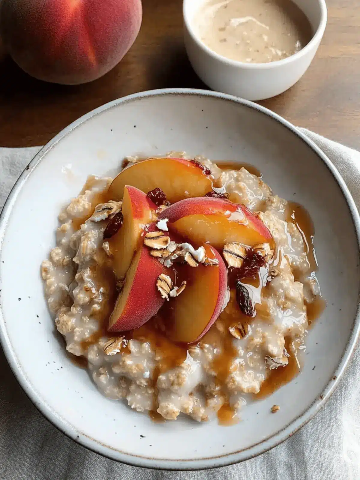Nourishing and Creamy Peach Oatmeal for a Delightful Morning 2 Nourishing and Creamy Peach Oatmeal