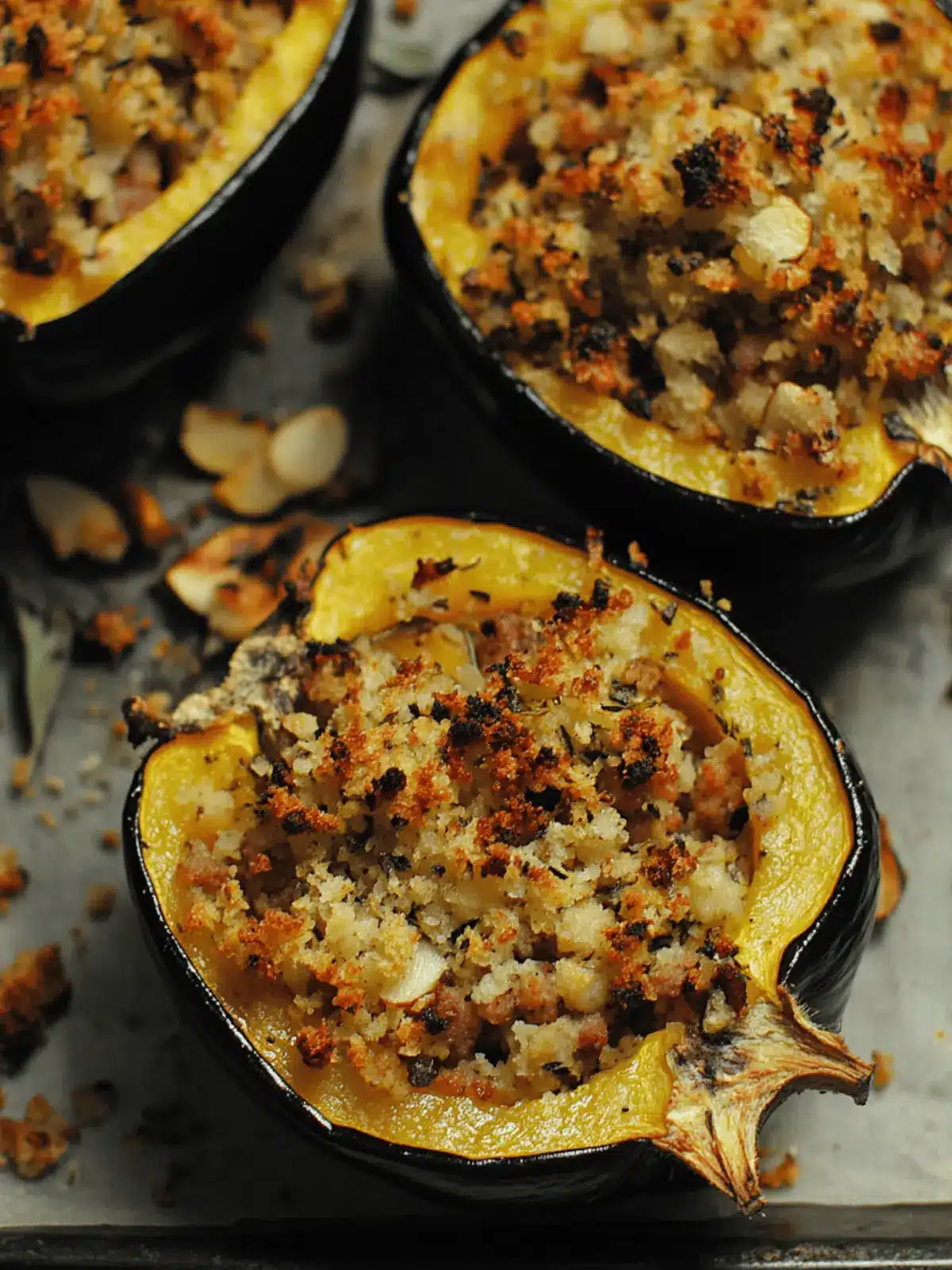 Twice Baked Acorn Squash with Sausage and Apple Fall's Comfort Delight 4 Twice Baked Acorn Squash with Sausage and Apple