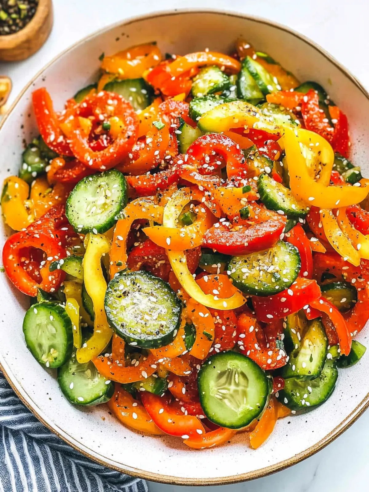 Make a Splash with Viral Cucumber Pepper Salad Delight 4 Viral Cucumber Pepper Salad