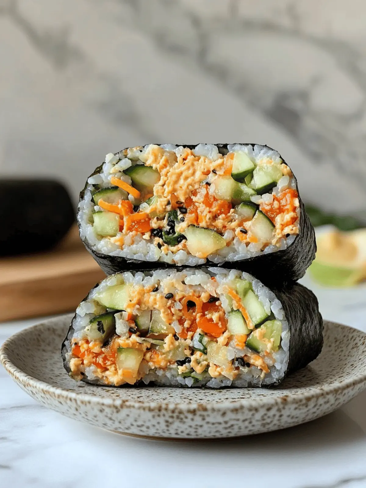 Veggie Sushi Burrito: Quick, Tasty, and Fully Customizable! 4 Veggie Sushi Burrito