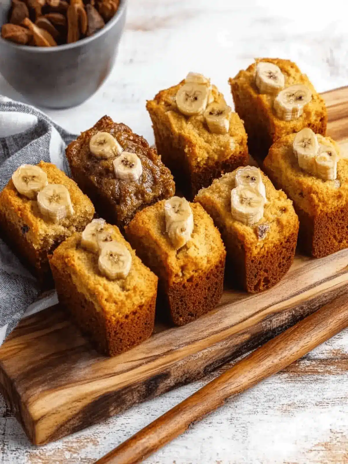 Mouthwatering Mini Banana Bread Loaf Cakes in 3 Flavorful Ways 3 Mini Banana Bread Loaf Cakes