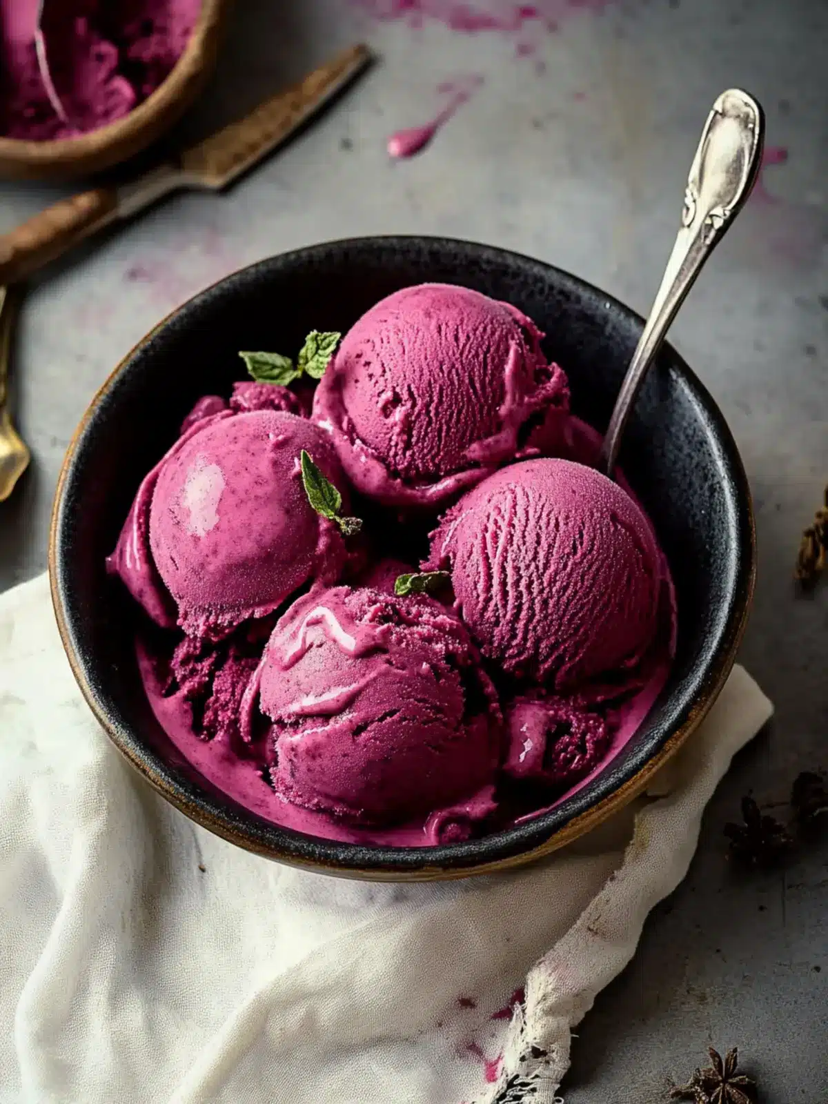 Red Beet Gingerbread Ice Cream - A Festive Twist on Tradition 4 red beet gingerbread ice cream