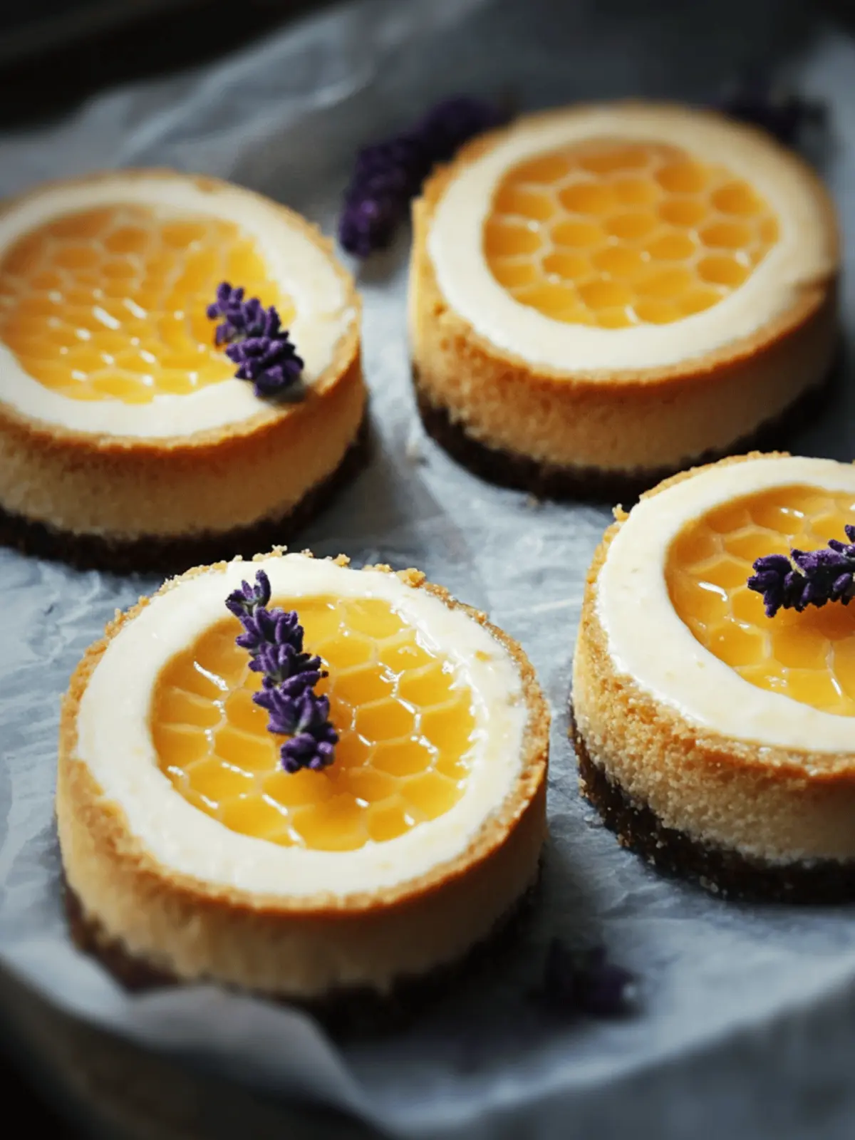 Delicious Peaches and Hay Mini Cheesecakes with Honey Bliss 2 Peaches and Hay Mini Cheesecakes with Honey