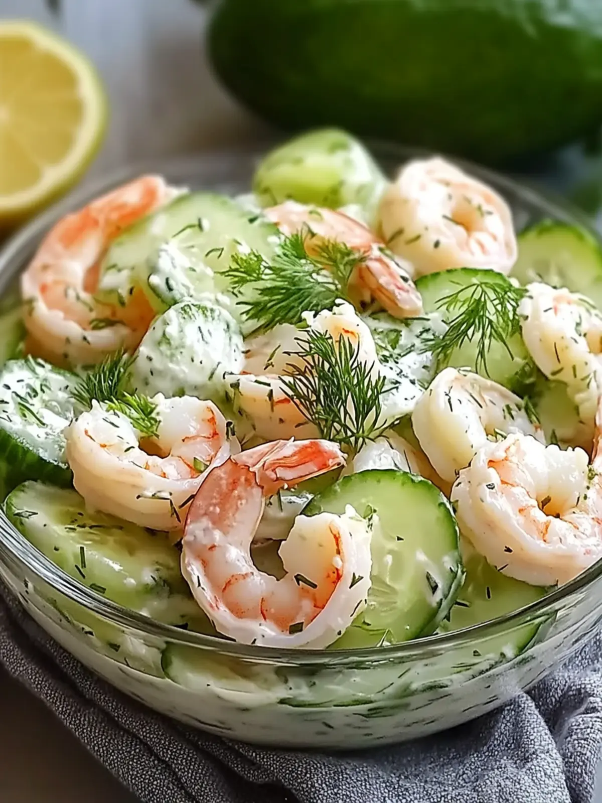 Zesty Creamy Cucumber Shrimp Salad for Refreshing Summer Bites 4 Creamy Cucumber Shrimp Salad