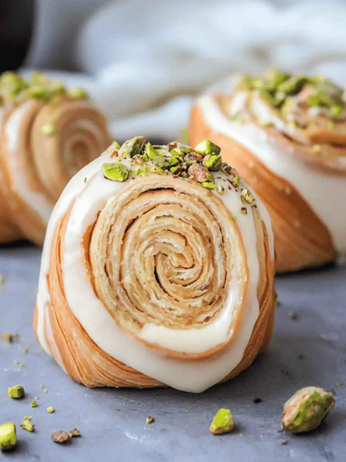 Pistachio Supreme Croissants with Irresistible Chocolate Drizzle 4 Pistachio Supreme Croissants