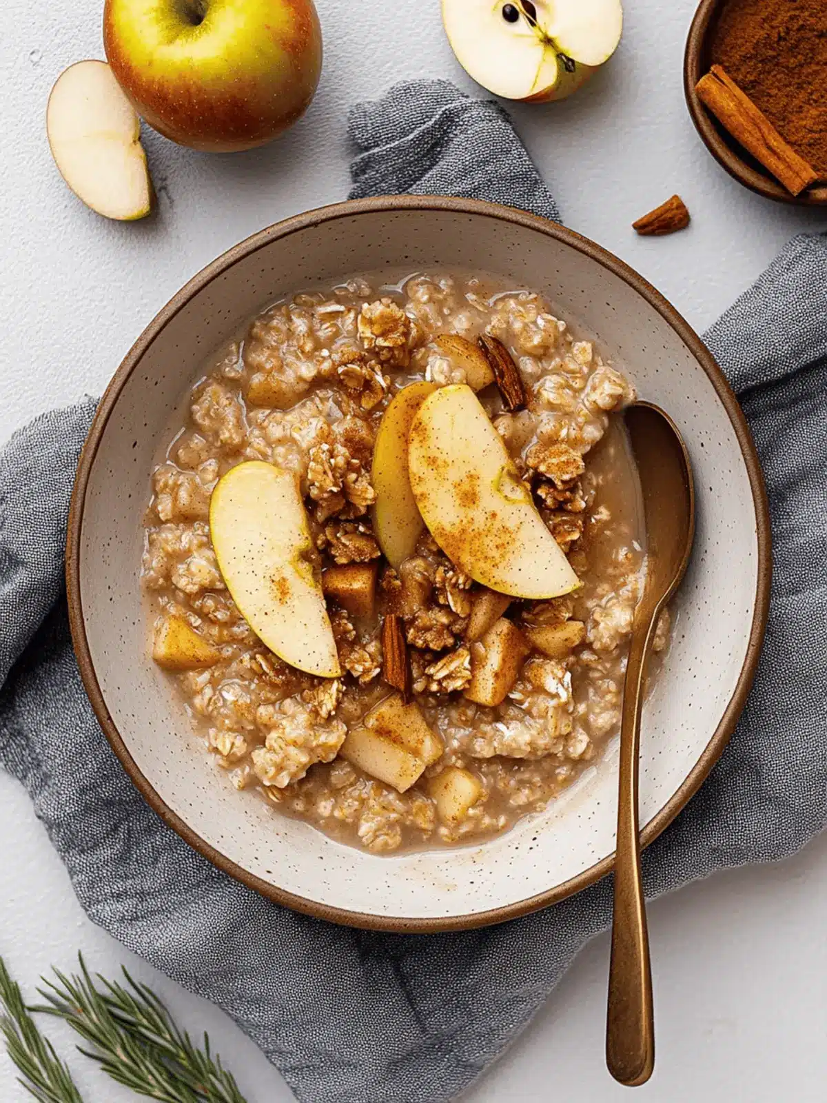 Warm Apple Cinnamon Oatmeal Porridge for Cozy Mornings 4 Apple Cinnamon Oatmeal Porridge