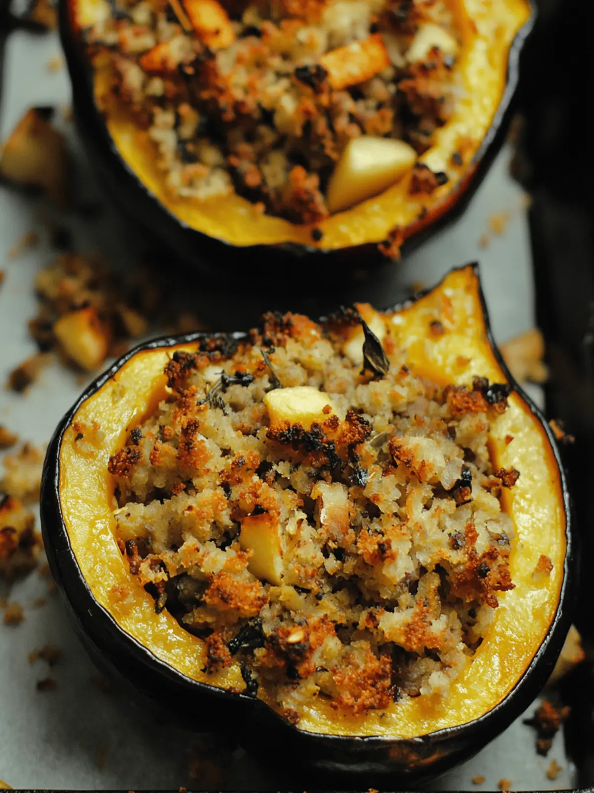 Twice Baked Acorn Squash with Sausage and Apple Fall's Comfort Delight 3 Twice Baked Acorn Squash with Sausage and Apple