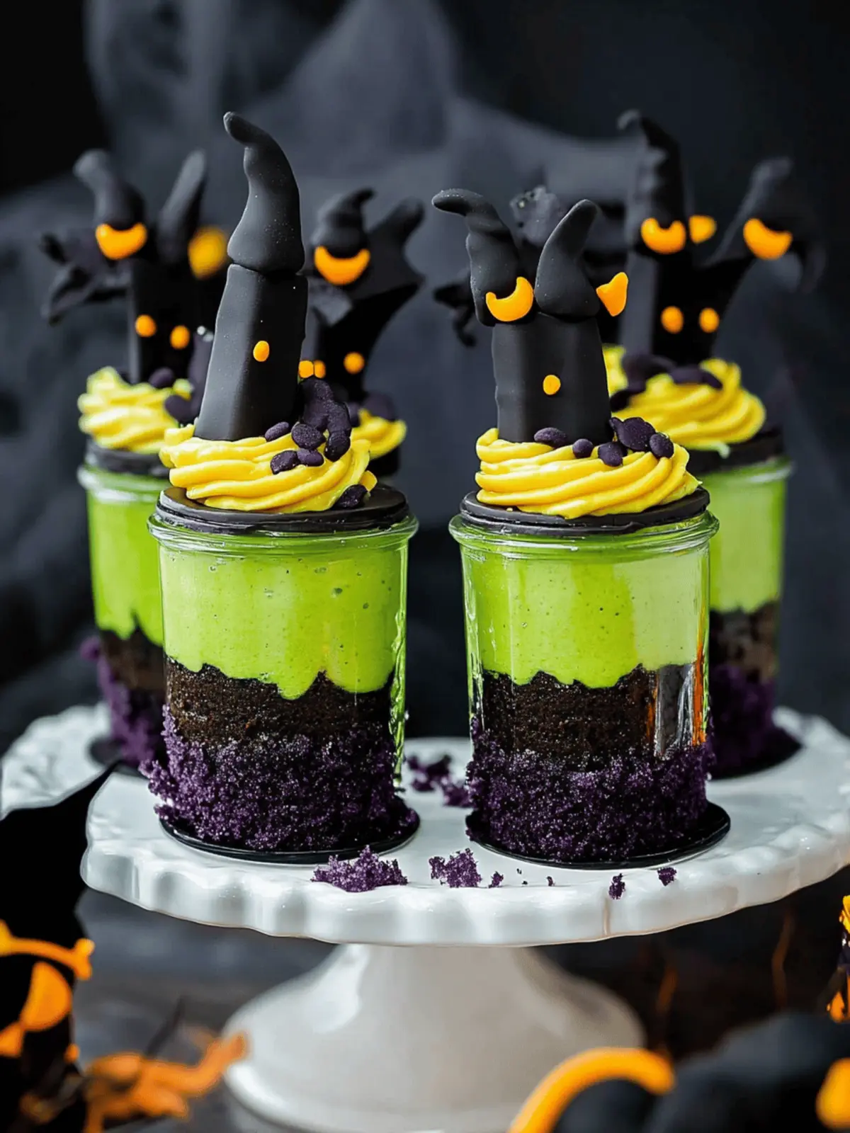 Witches' Brew Halloween Cake Jars for Spooky Sweet Fun 2 Witches' Brew Halloween Cake Jars