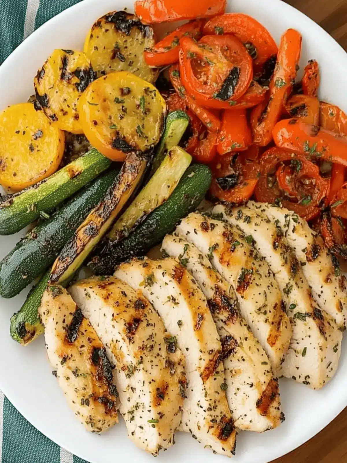 Grilled Garlic and Herb Chicken and Veggies in 20 Minutes! 2 Grilled Garlic and Herb Chicken and Veggies