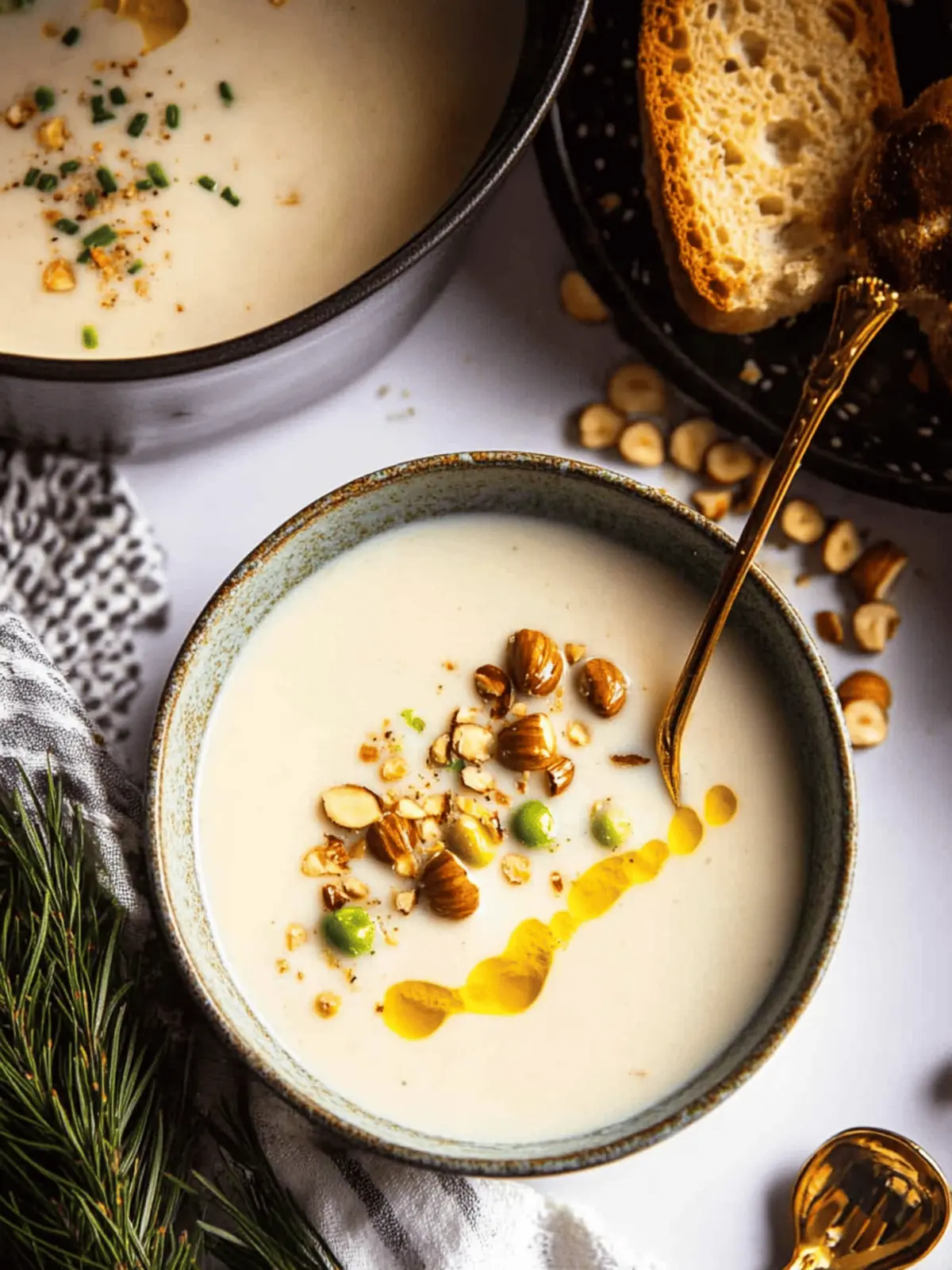 Creamy White Asparagus Soup Recipe with Hazelnuts + Brown Butter Bliss 3 Creamy White Asparagus Soup Recipe with Hazelnuts + Brown Butter