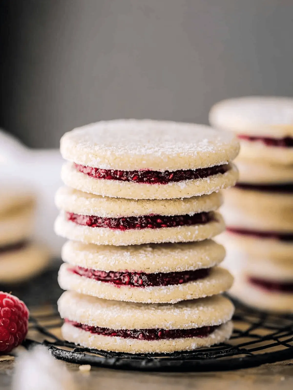 Melt-in-Your-Mouth Raspberry Almond Sandwich Cookies 2 Raspberry Almond Sandwich Cookies