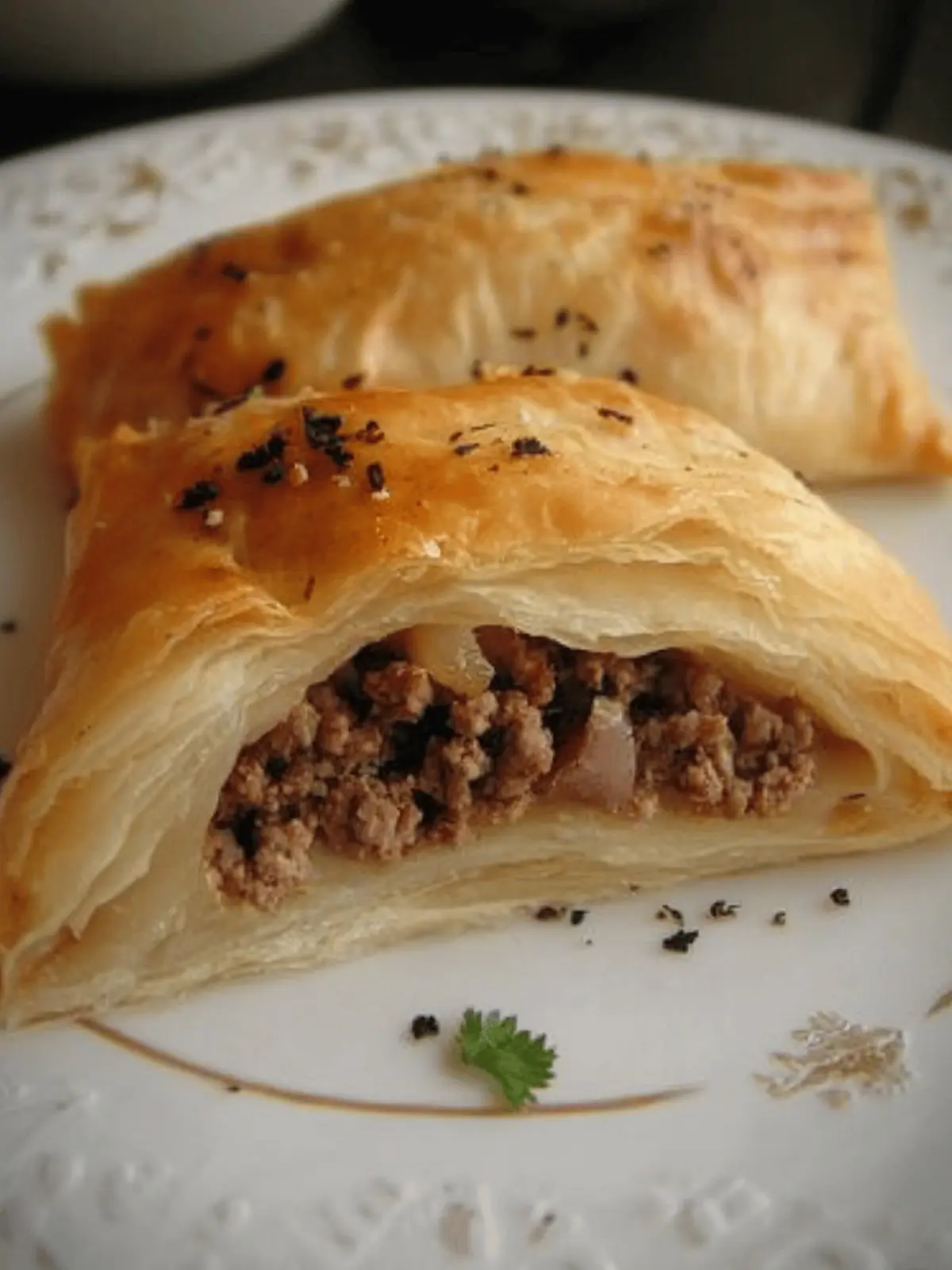 Savory Turkish Long Borek with Ground Beef Delight 3 Turkish long borek with ground beef/ Kıymalı Kol BöreÄi
