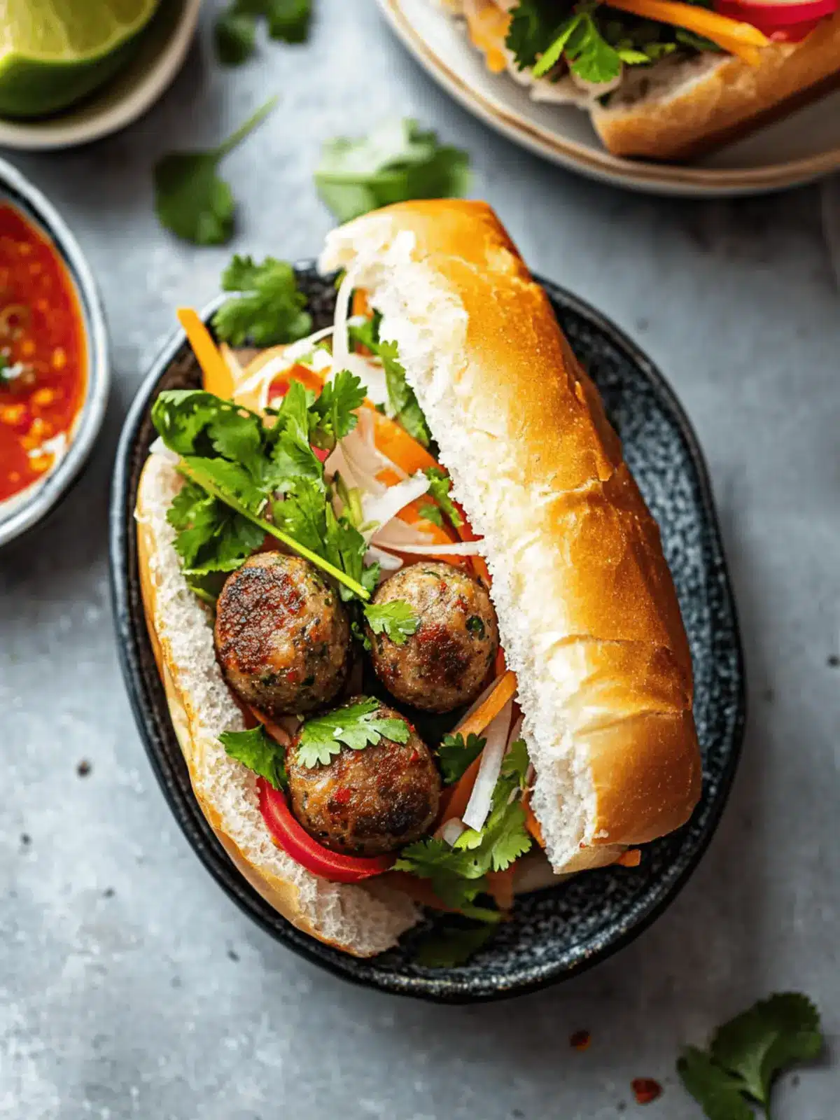 Savory Vegan Banh Mi with Lemongrass Meatballs Bliss 2 Vegan banh mi with lemongrass meatballs