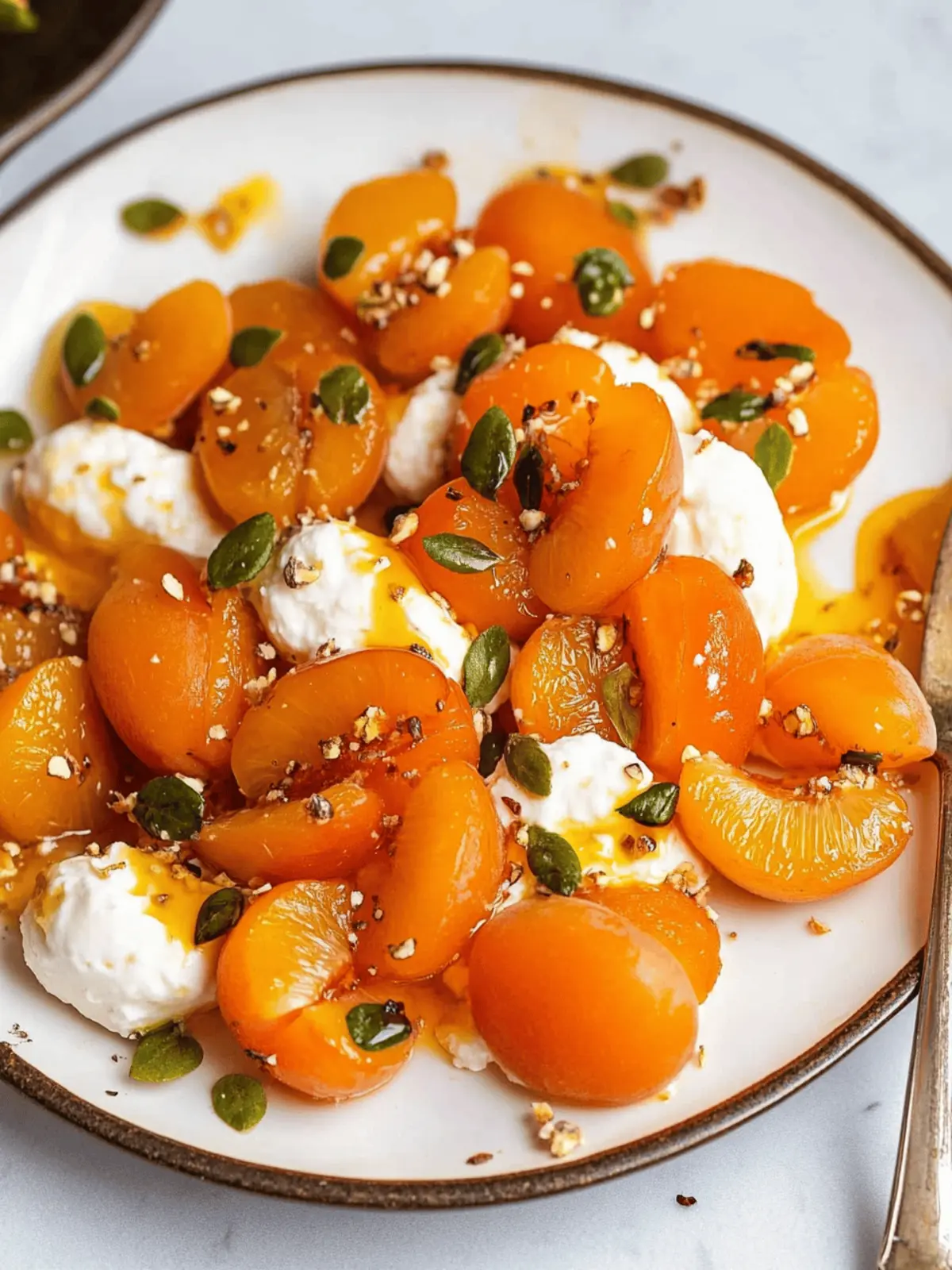 Irresistible Kuru Kayısı Tatlısı with Ricotta Delight 4 Kuru Kayısı Tatlısı (Turkish Poached Apricots with Ricotta)