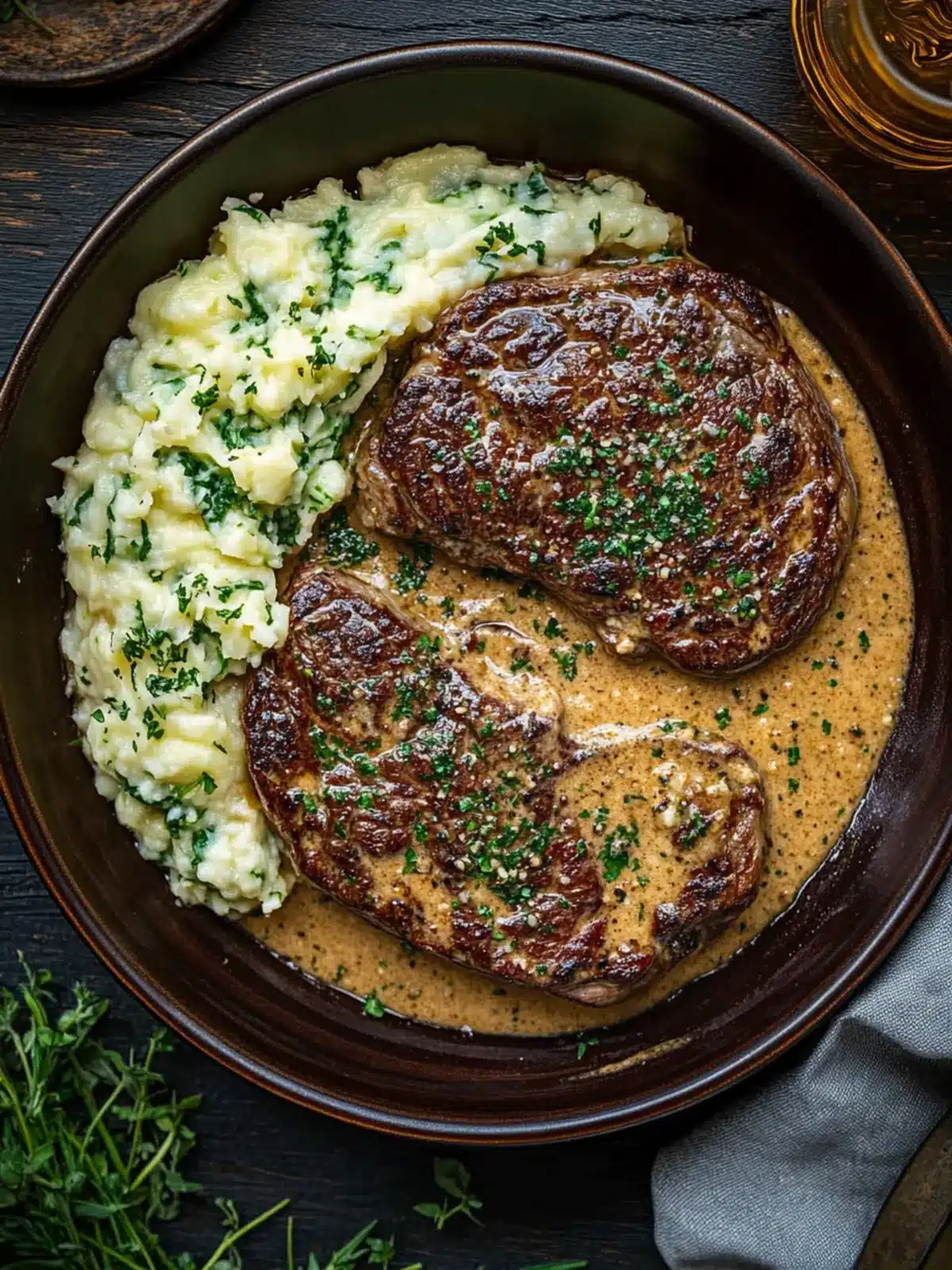 Savory Gaelic Irish Steaks with Whiskey Cream and Colcannon Delight 3 Gaelic Irish Steaks with Whiskey Cream and Colcannon