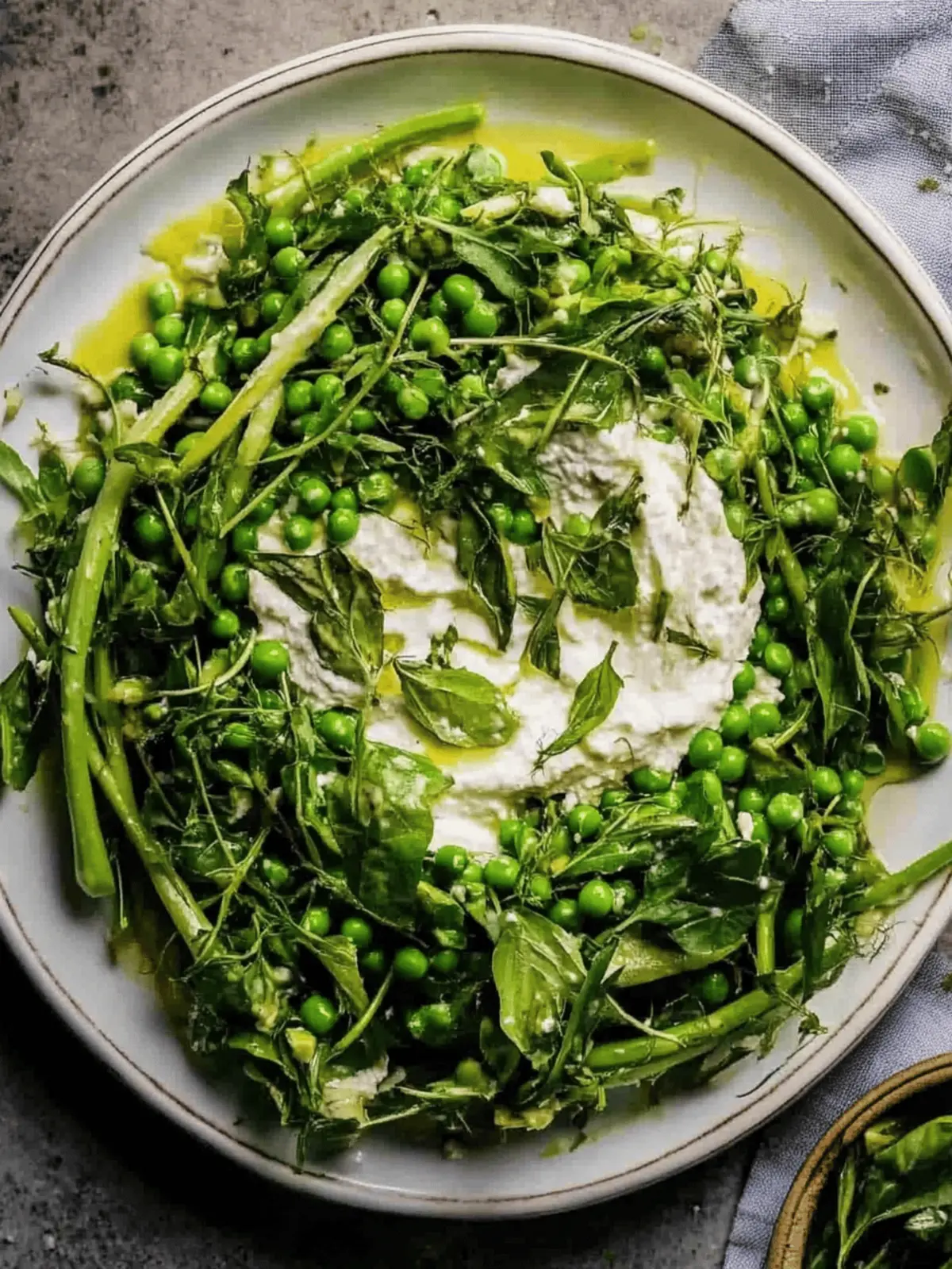 Triple Pea Salad with Whipped Goat Cheese for a Fresh Twist 3 Triple Pea Salad with Whipped Goat Cheese