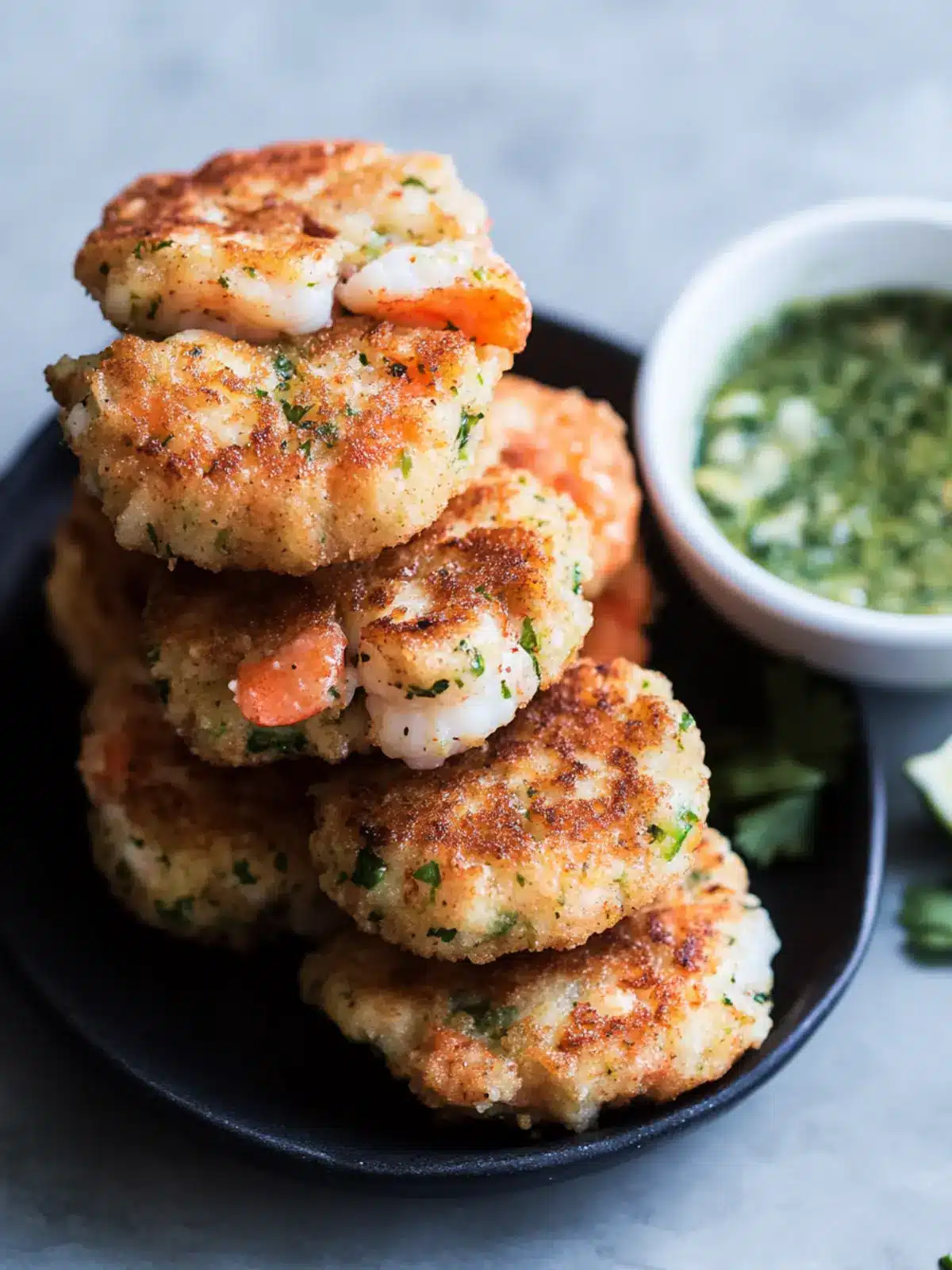 Delicious Shrimp Cakes With Cilantro Lime Sauce in Minutes 4 Shrimp Cakes With Cilantro Lime Sauce