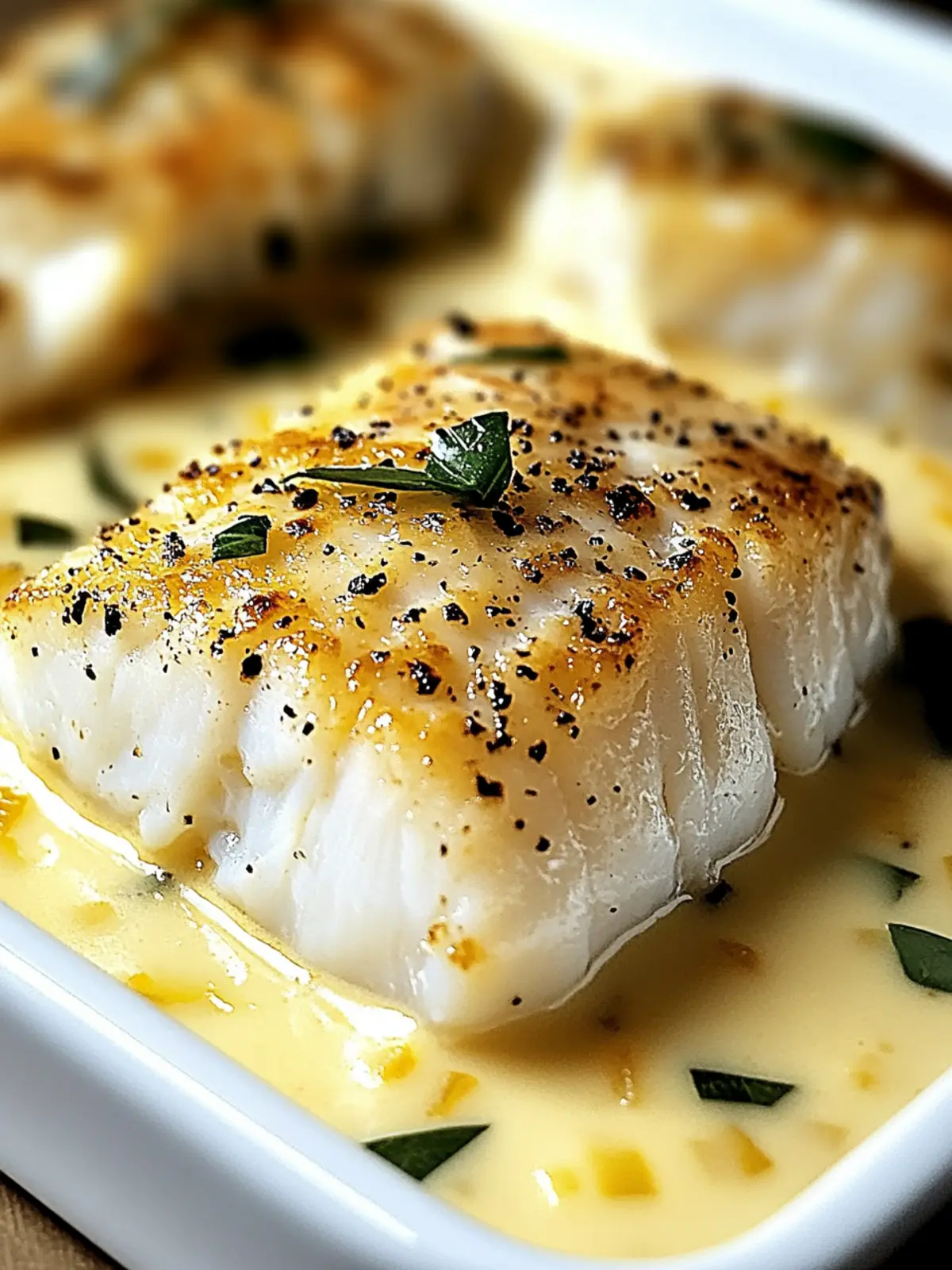 Baked Cod in Coconut Lemon Cream Sauce for a Quick Dinner Delight 4 Baked Cod in Coconut Lemon Cream Sauce