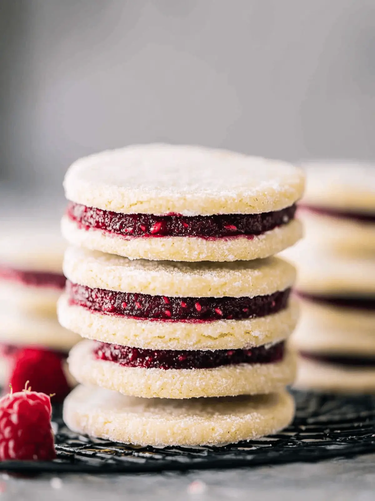 Melt-in-Your-Mouth Raspberry Almond Sandwich Cookies 4 Raspberry Almond Sandwich Cookies