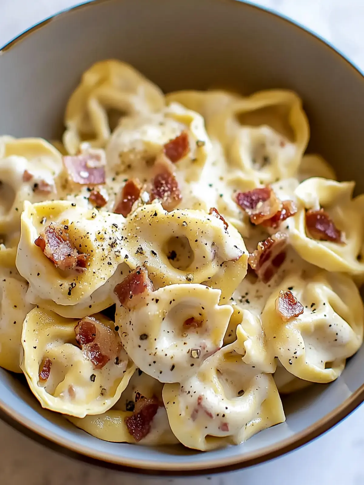 Creamy Indulgent Bacon Cream Cheese Tortellini You ll Love 3 Indulgent Bacon Cream Cheese Tortellini