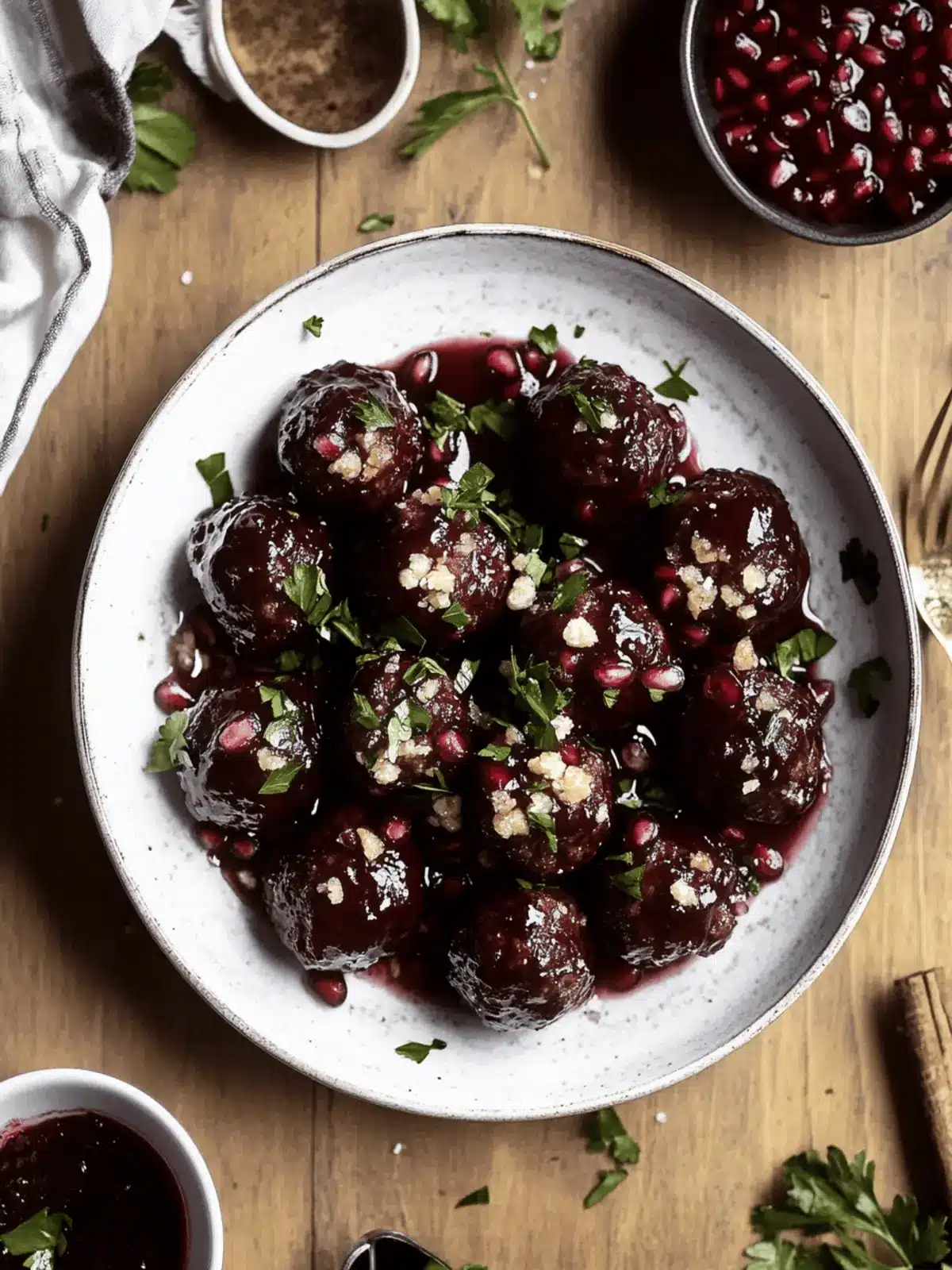 Sticky Pomegranate Meatballs Ready in 30 Minutes or Less 4 Sticky Pomegranate Meatballs
