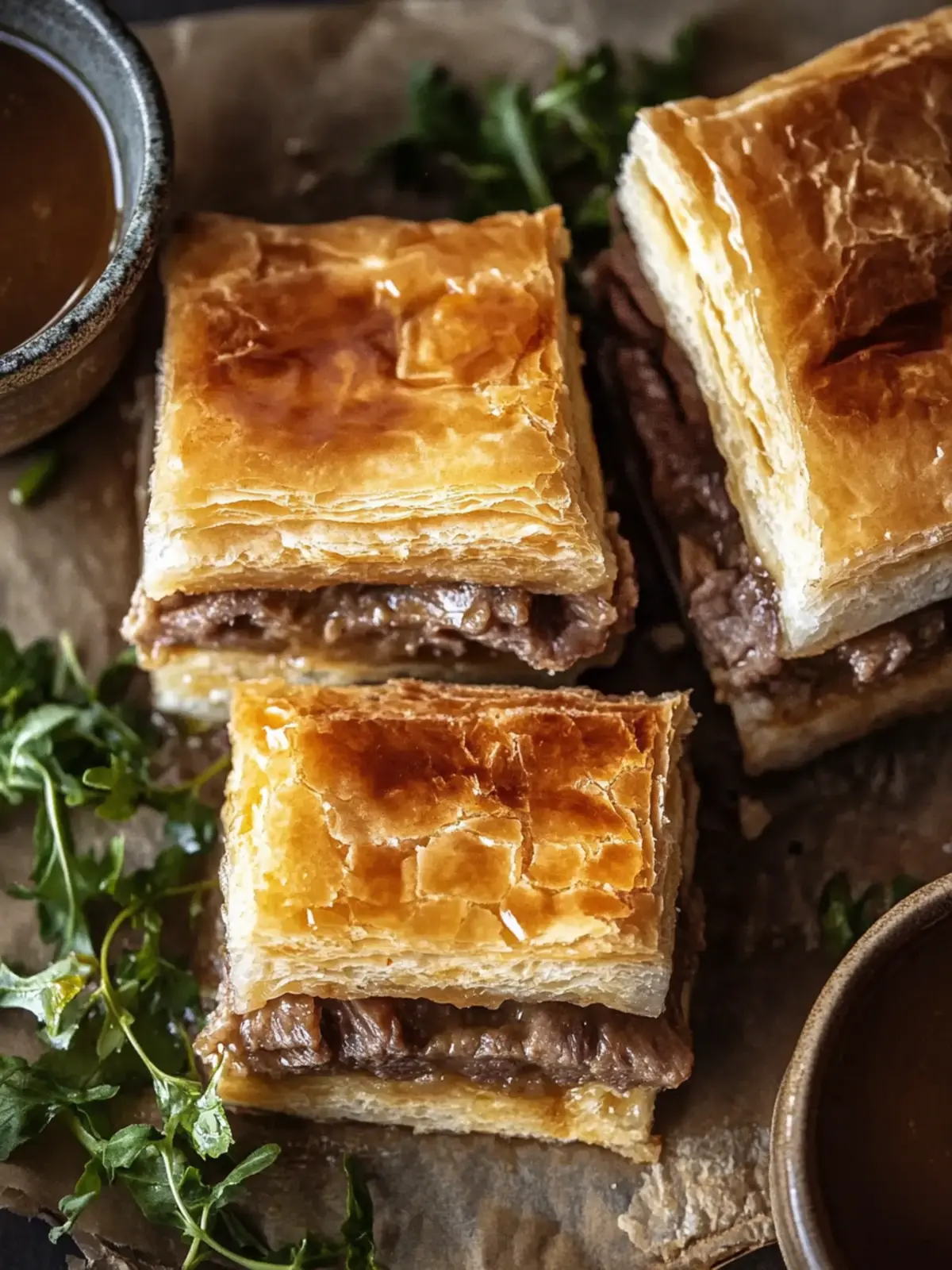 Savory French Dip Squares for Effortless Party Pleasing 2 French Dip Squares
