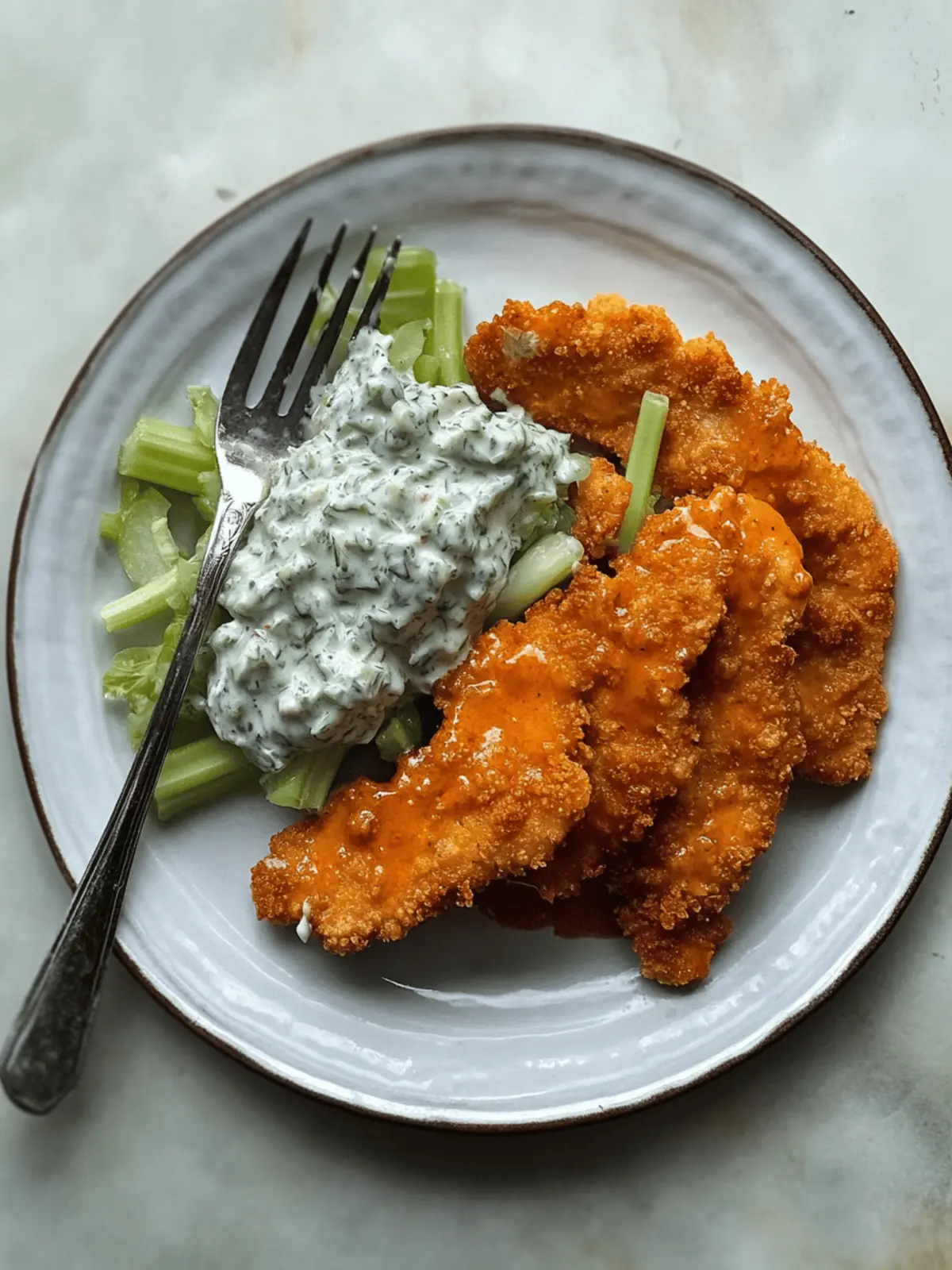 Buffalo Chicken Cutlets with Ranchy Celery Slaw You'll Love 3 Buffalo chicken cutlets with a ranchy celery slaw