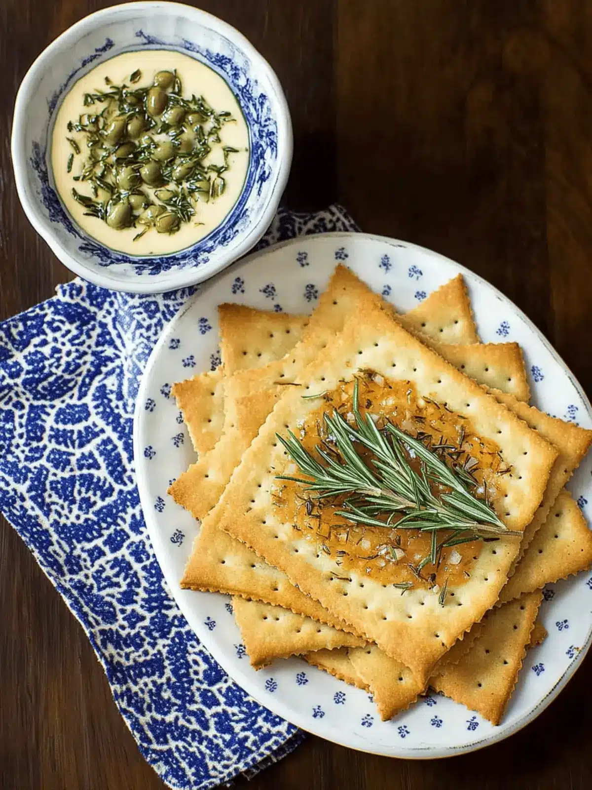 Olive Oil Rosemary Crackers: Crunchy Goodness in 15 Minutes 4 Olive Oil Rosemary Crackers